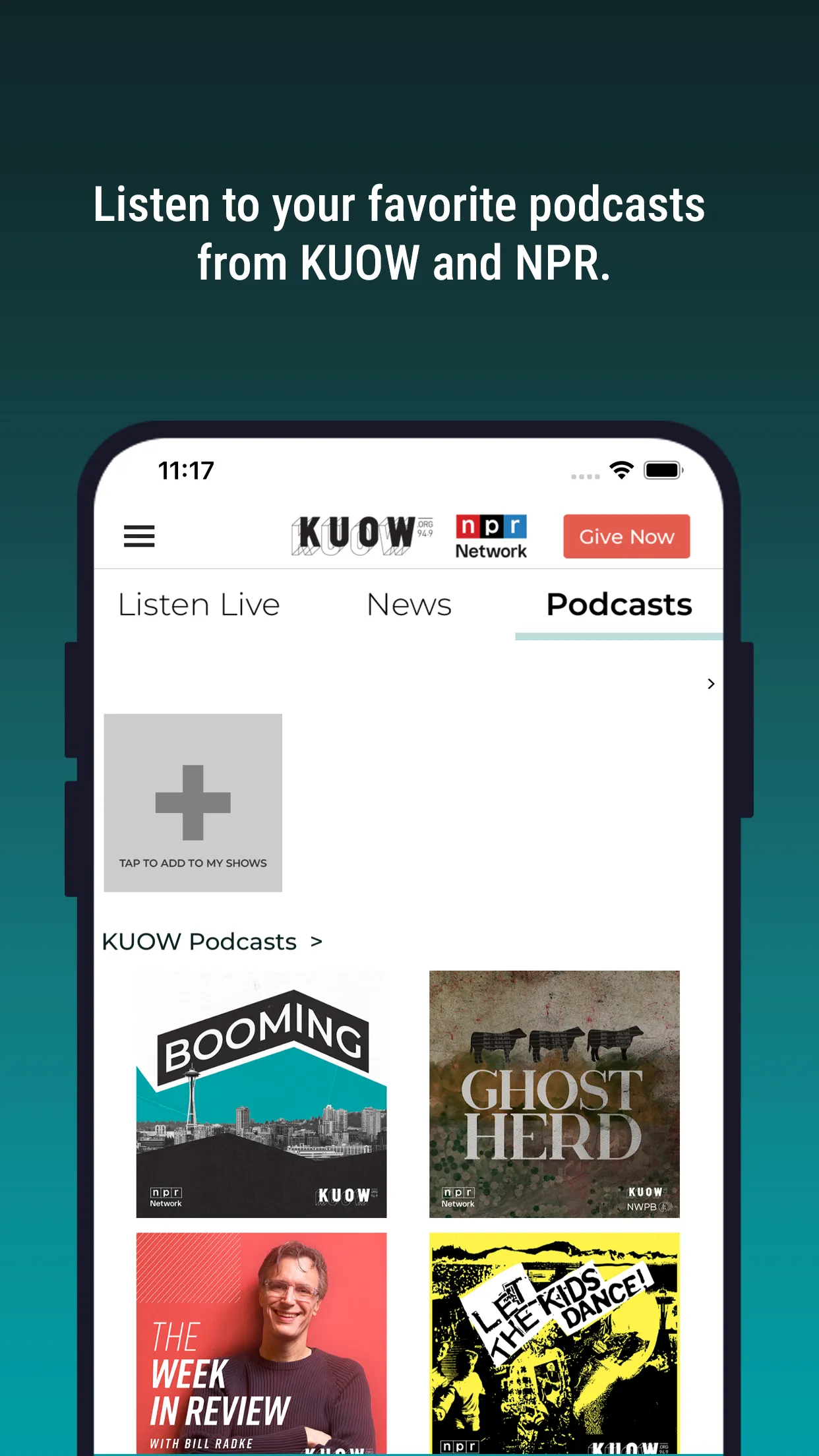 KUOW Puget Sound Public Radio | Indus Appstore | Screenshot