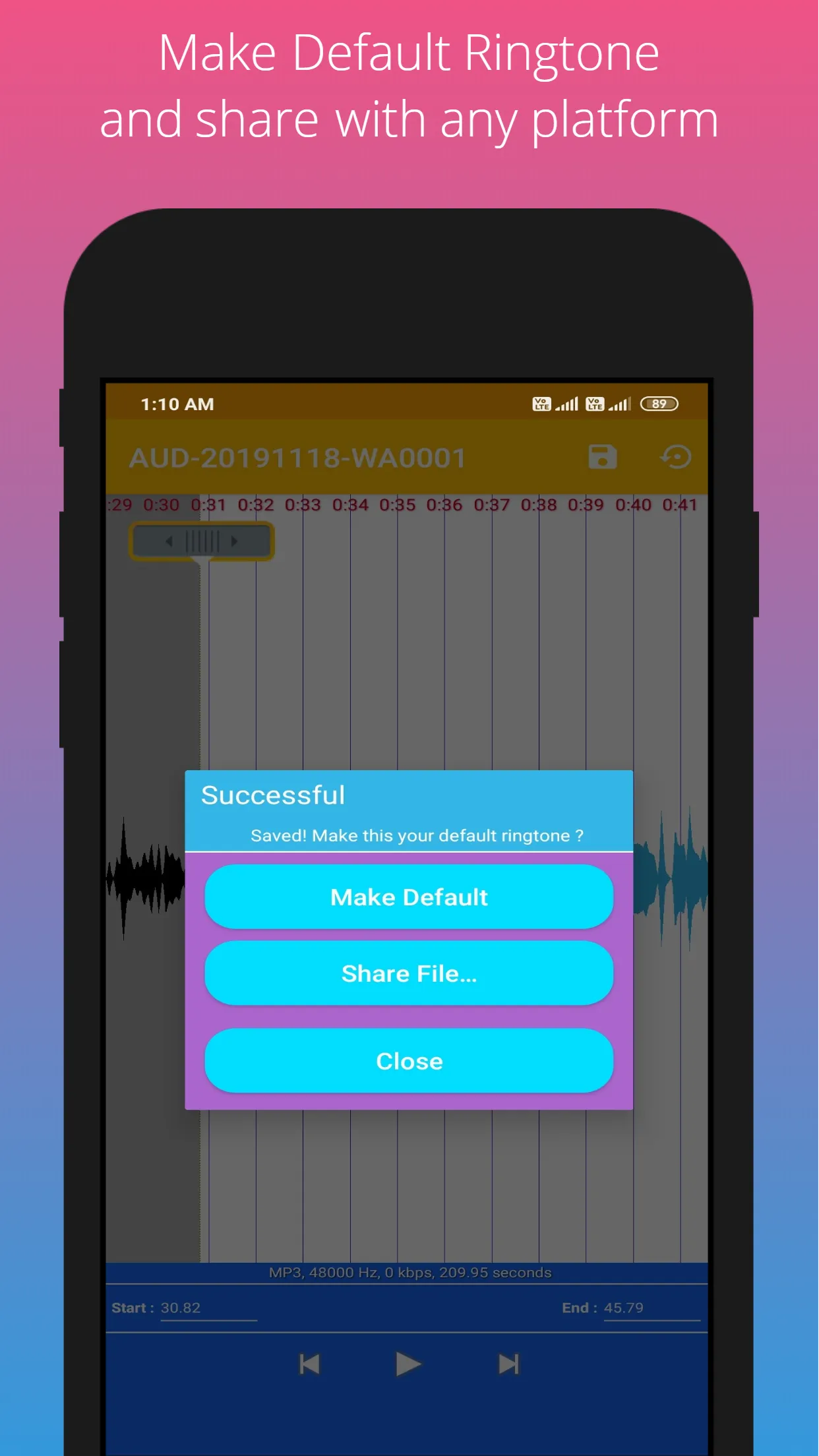 Mp3 Cutter and Ringtone Maker | Indus Appstore | Screenshot