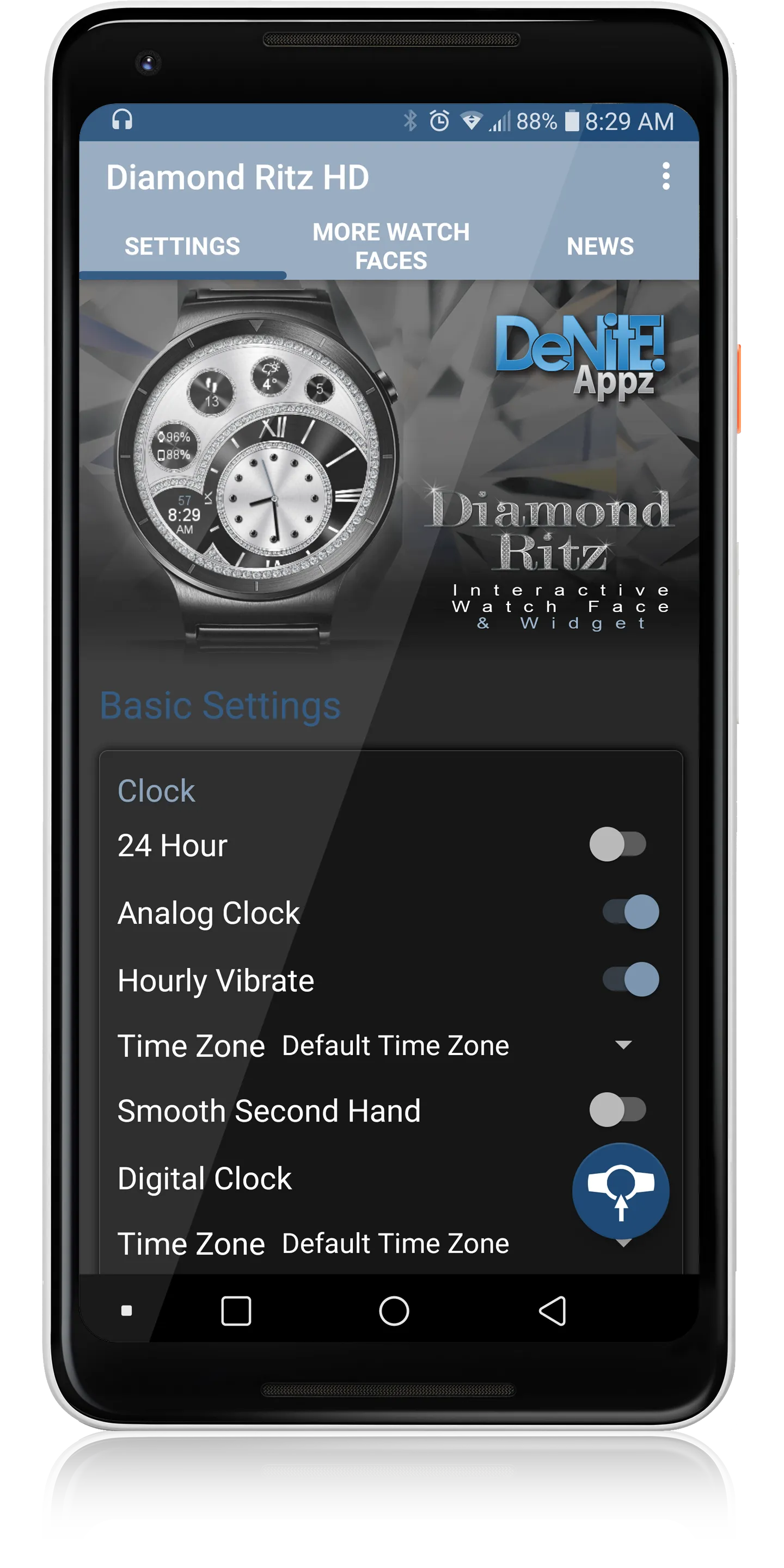 Diamond Ritz HD Watch Face | Indus Appstore | Screenshot