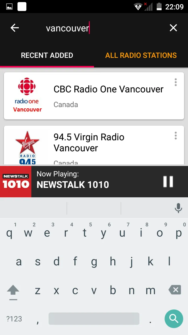 Canadian Radio Stations FM/AM | Indus Appstore | Screenshot