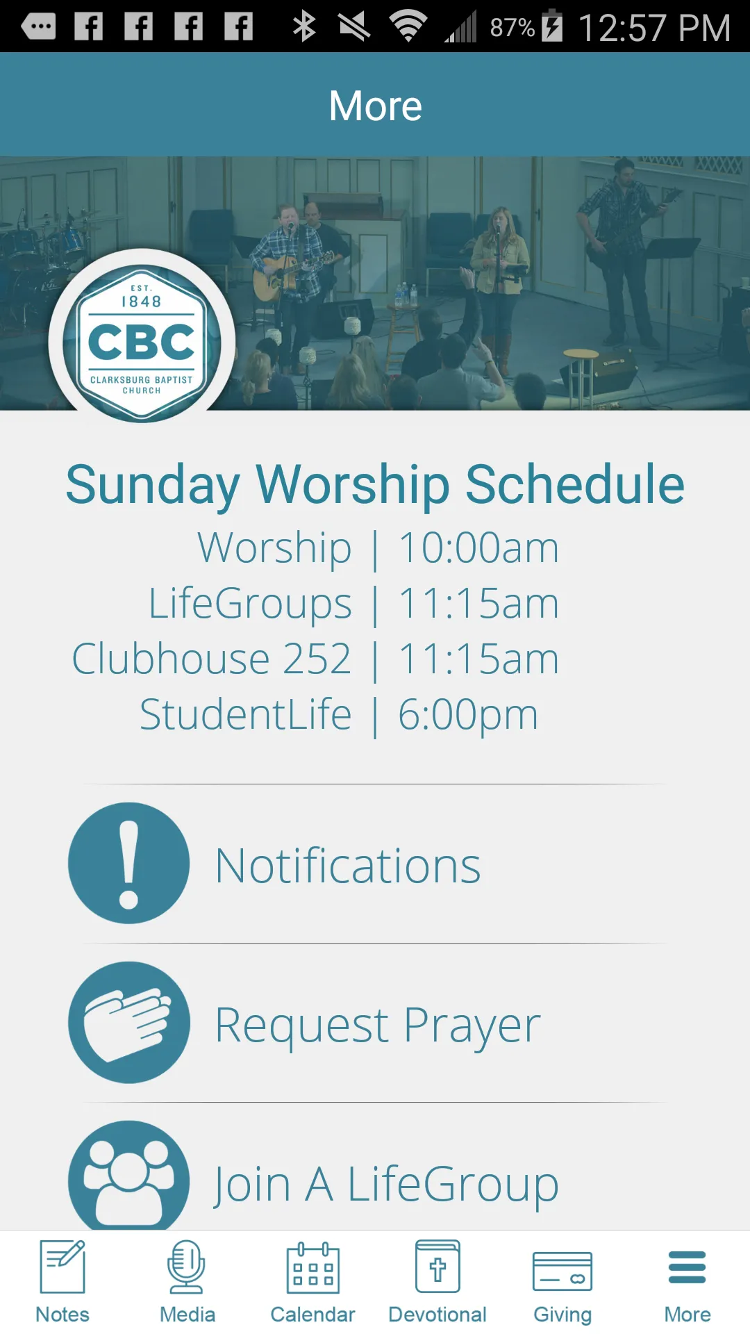 Clarksburg Baptist Church | Indus Appstore | Screenshot