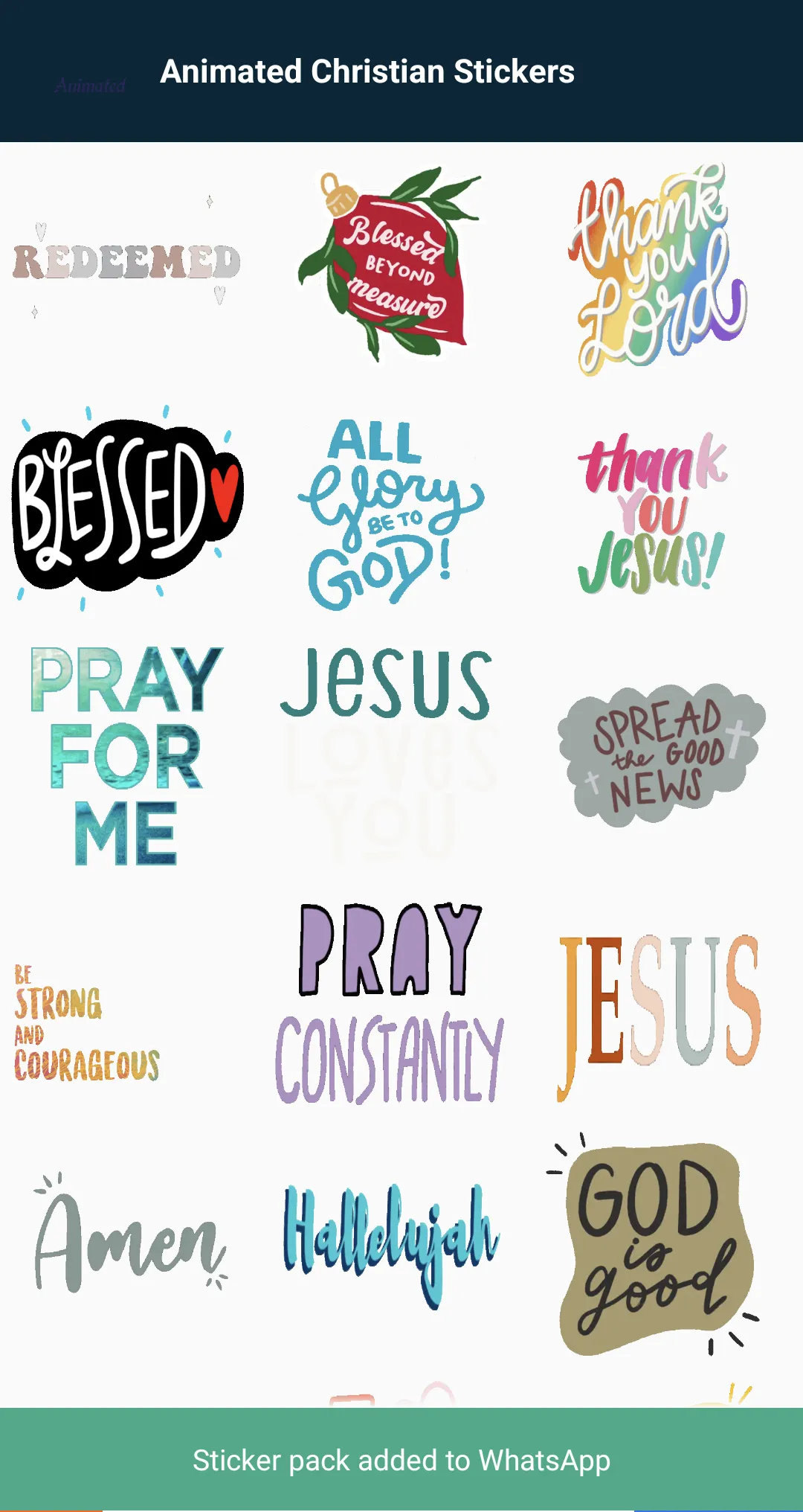 Christian Stickers | Indus Appstore | Screenshot