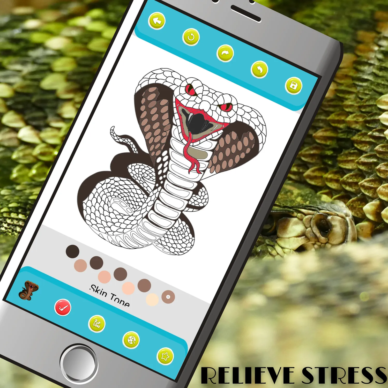 Snake drawing coloring book | Indus Appstore | Screenshot