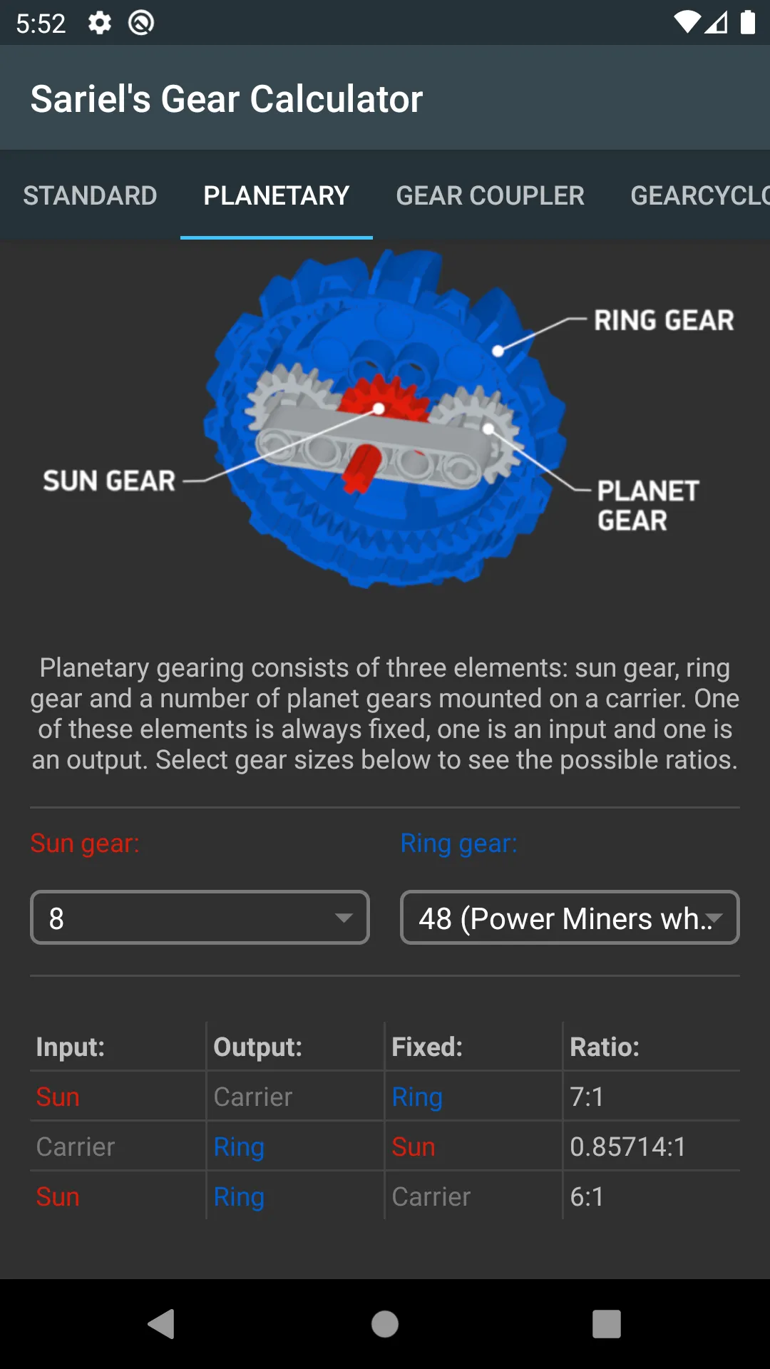 Sariel's Gear Calculator | Indus Appstore | Screenshot