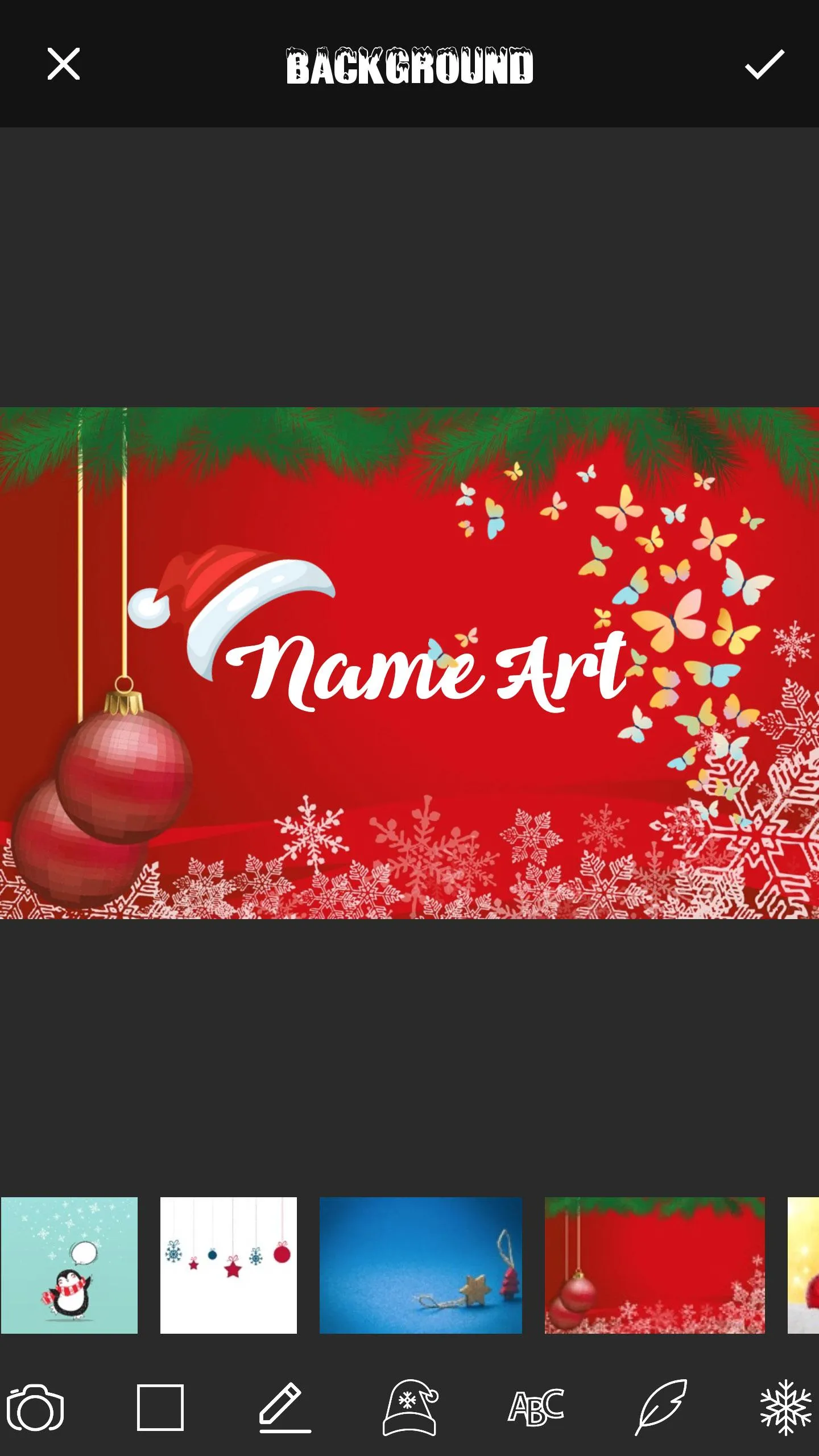 Christmas Card Name Art Maker | Indus Appstore | Screenshot