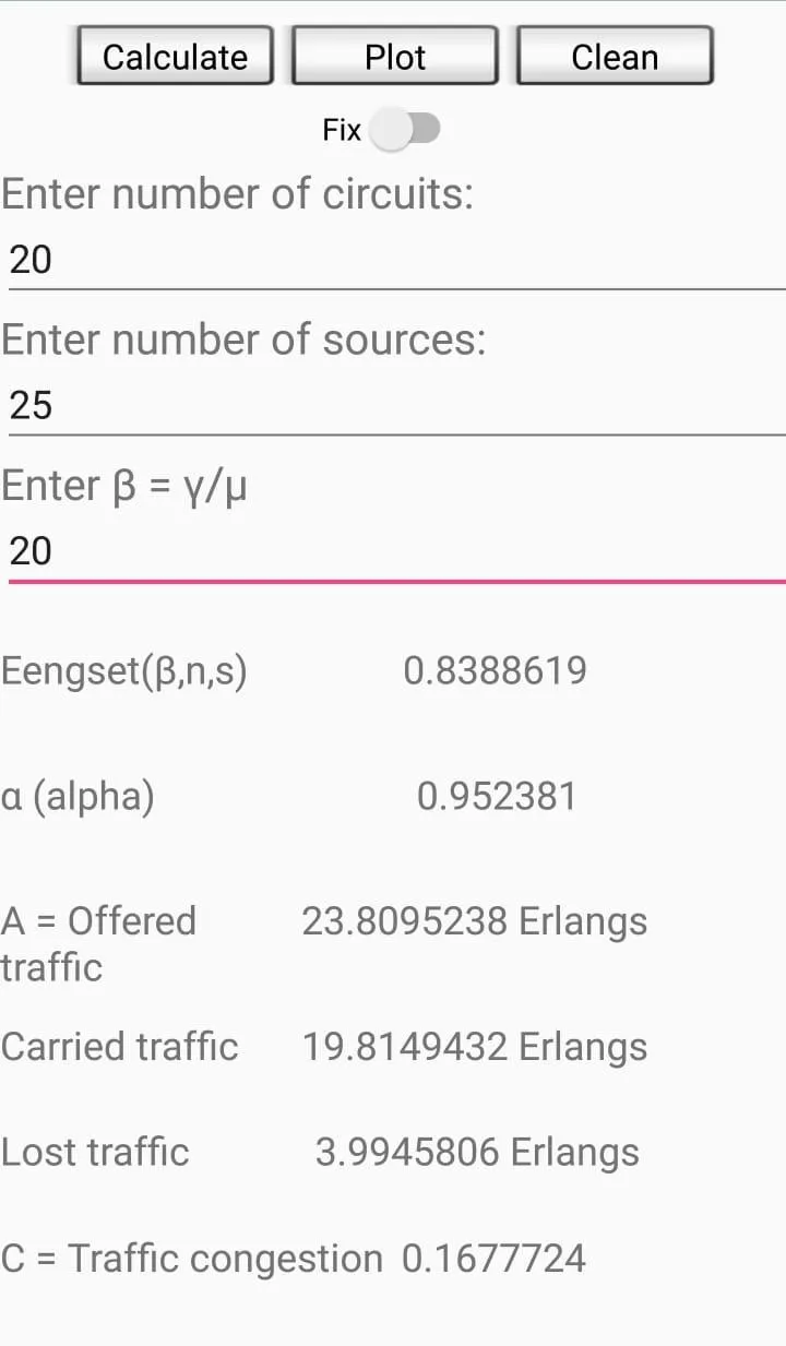 Erlang & Engset Calculator | Indus Appstore | Screenshot