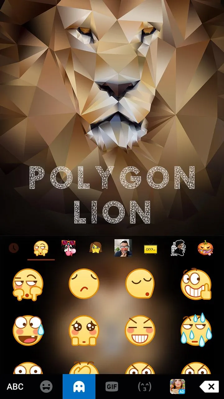 Polygon Lion Kika Keyboard | Indus Appstore | Screenshot