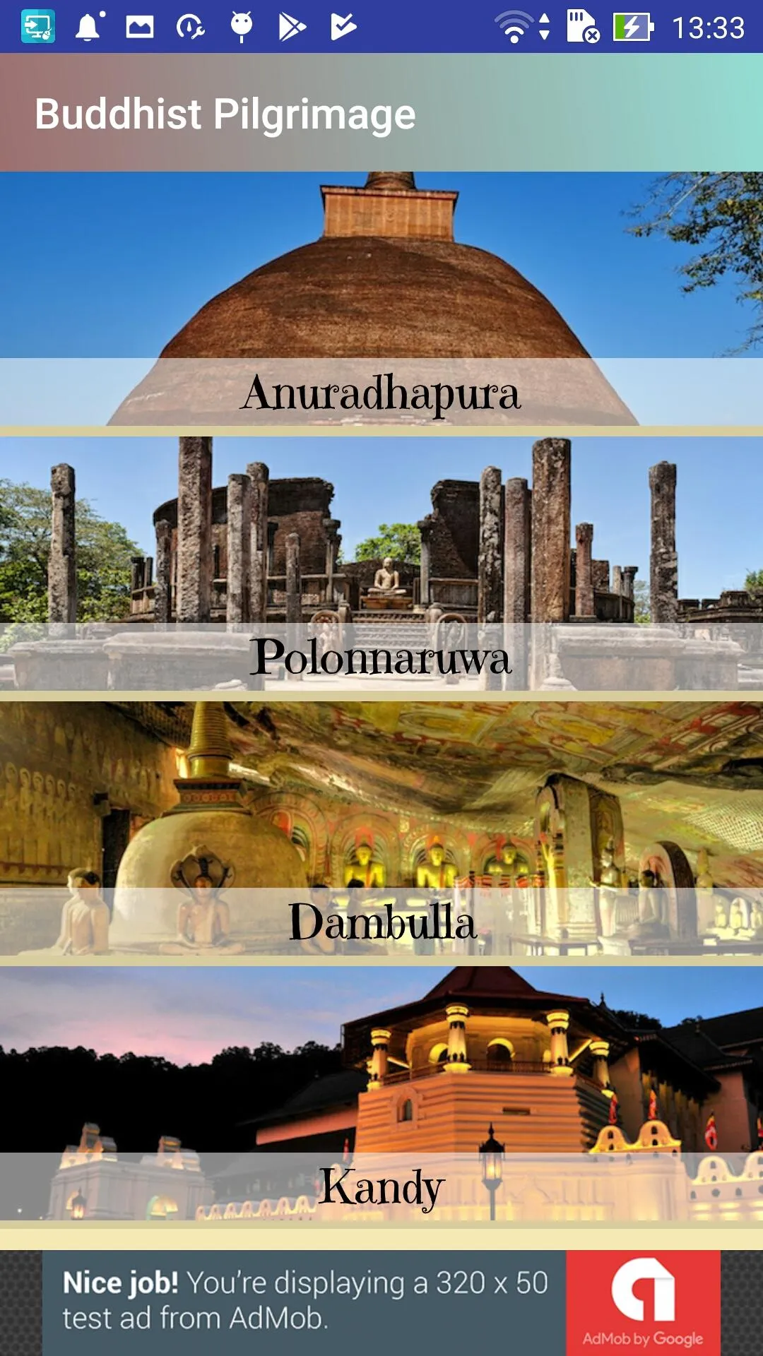 Buddha pilgrimage sites | Indus Appstore | Screenshot