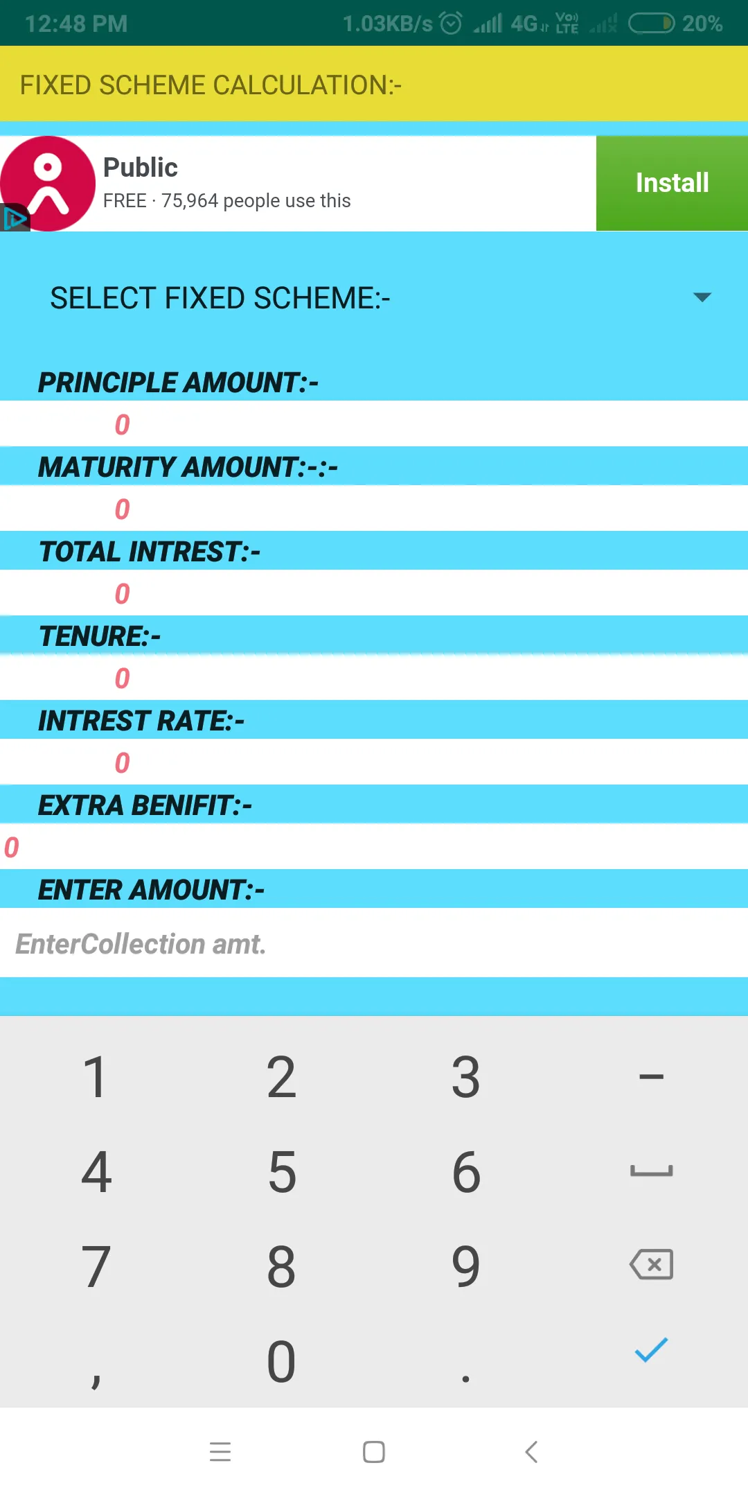 sahara india Scheme calculator | Indus Appstore | Screenshot