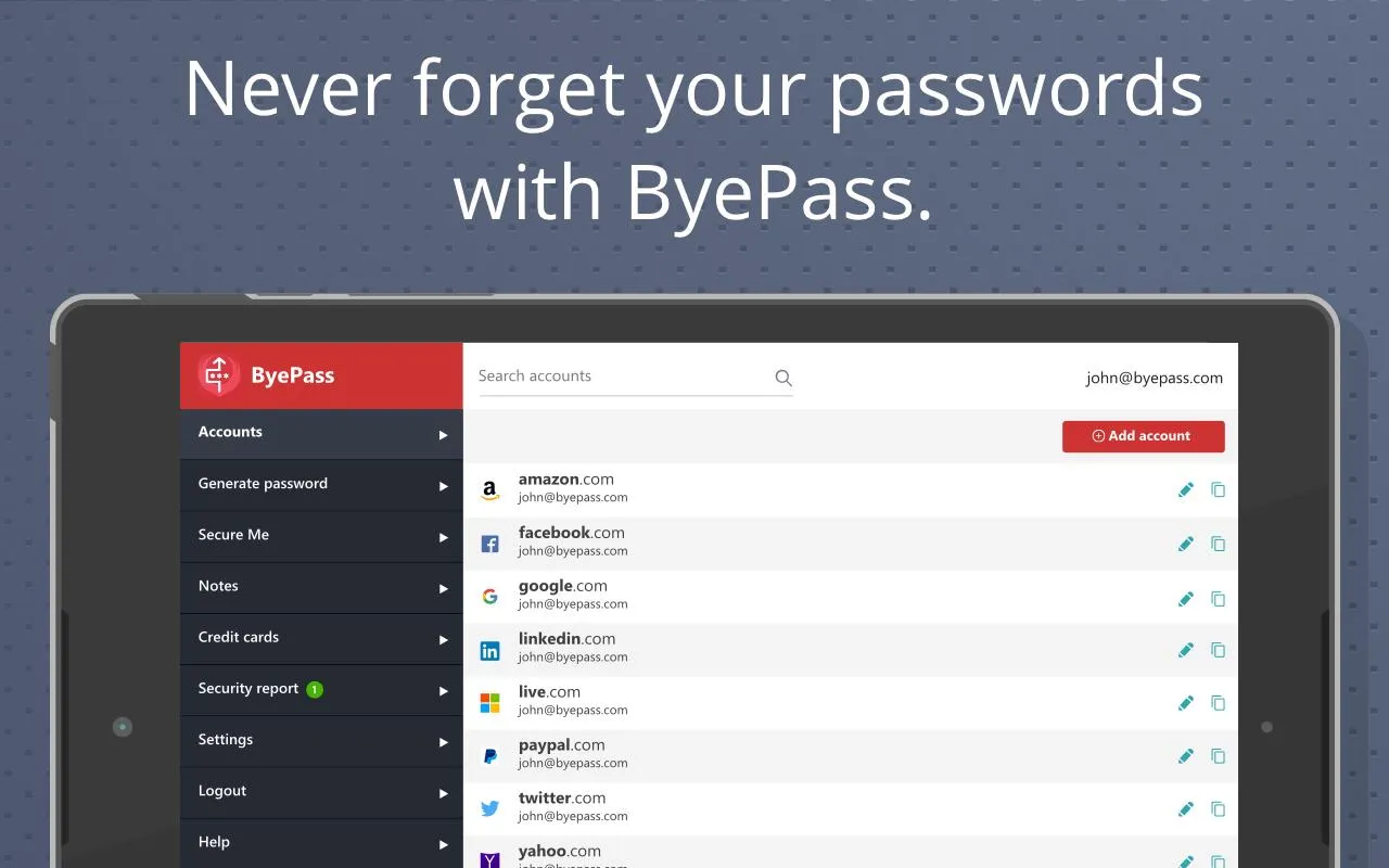 ByePass Password Manager from  | Indus Appstore | Screenshot