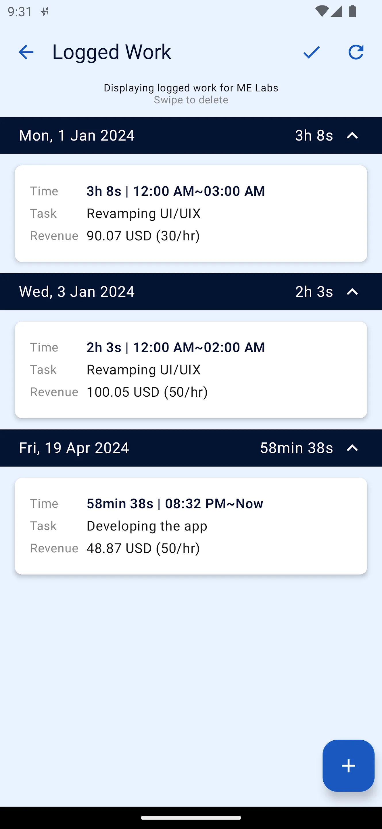 Hourly - Freelance Tracker | Indus Appstore | Screenshot