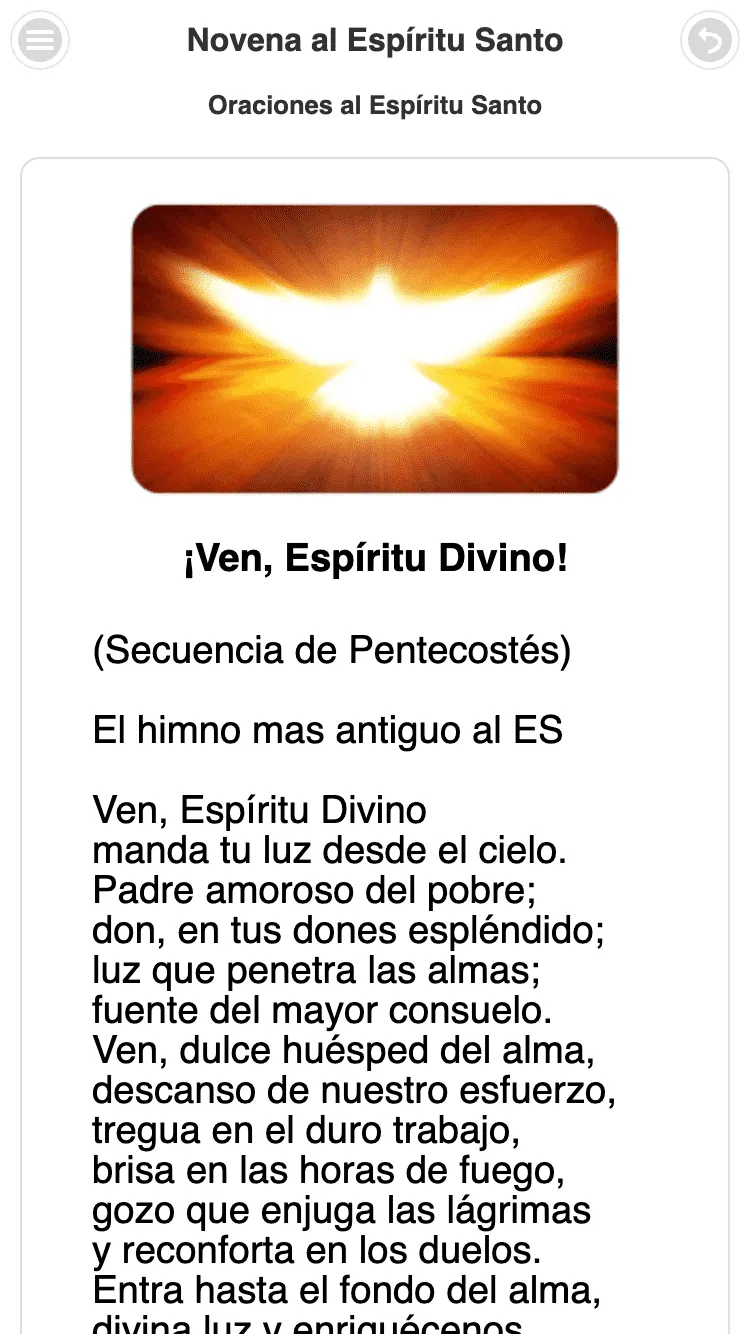 Novena al Espíritu Santo | Indus Appstore | Screenshot