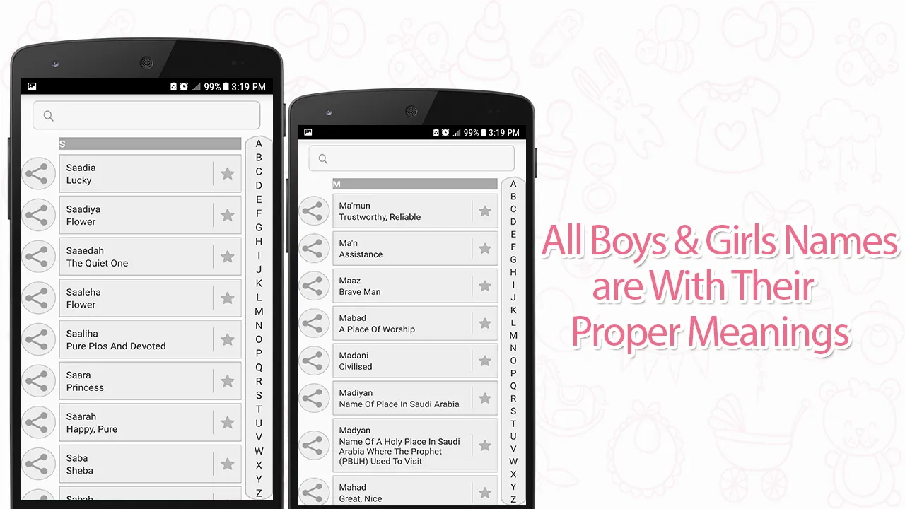 Muslim Baby Names and Meanings | Indus Appstore | Screenshot