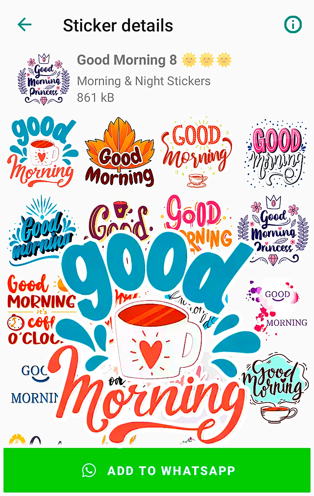 Good Morning Stickers | Indus Appstore | Screenshot