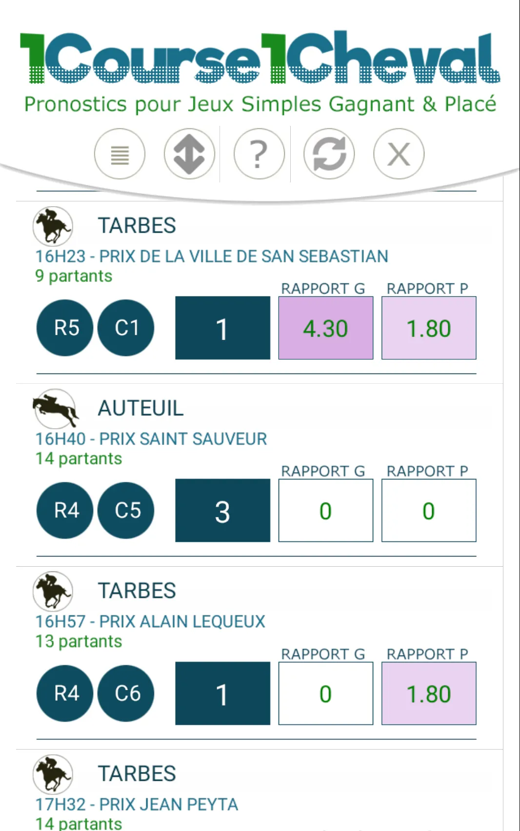 1Course 1Cheval - Pronostic | Indus Appstore | Screenshot