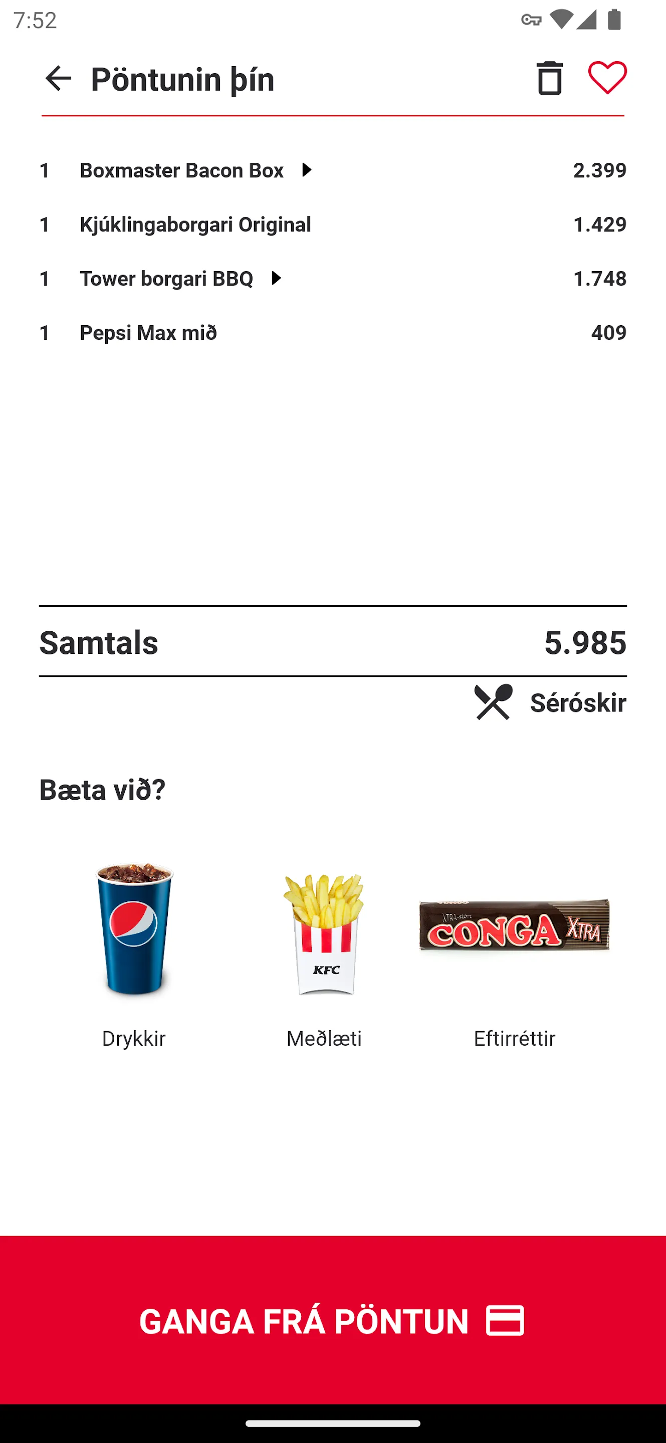 KFC Iceland | Indus Appstore | Screenshot