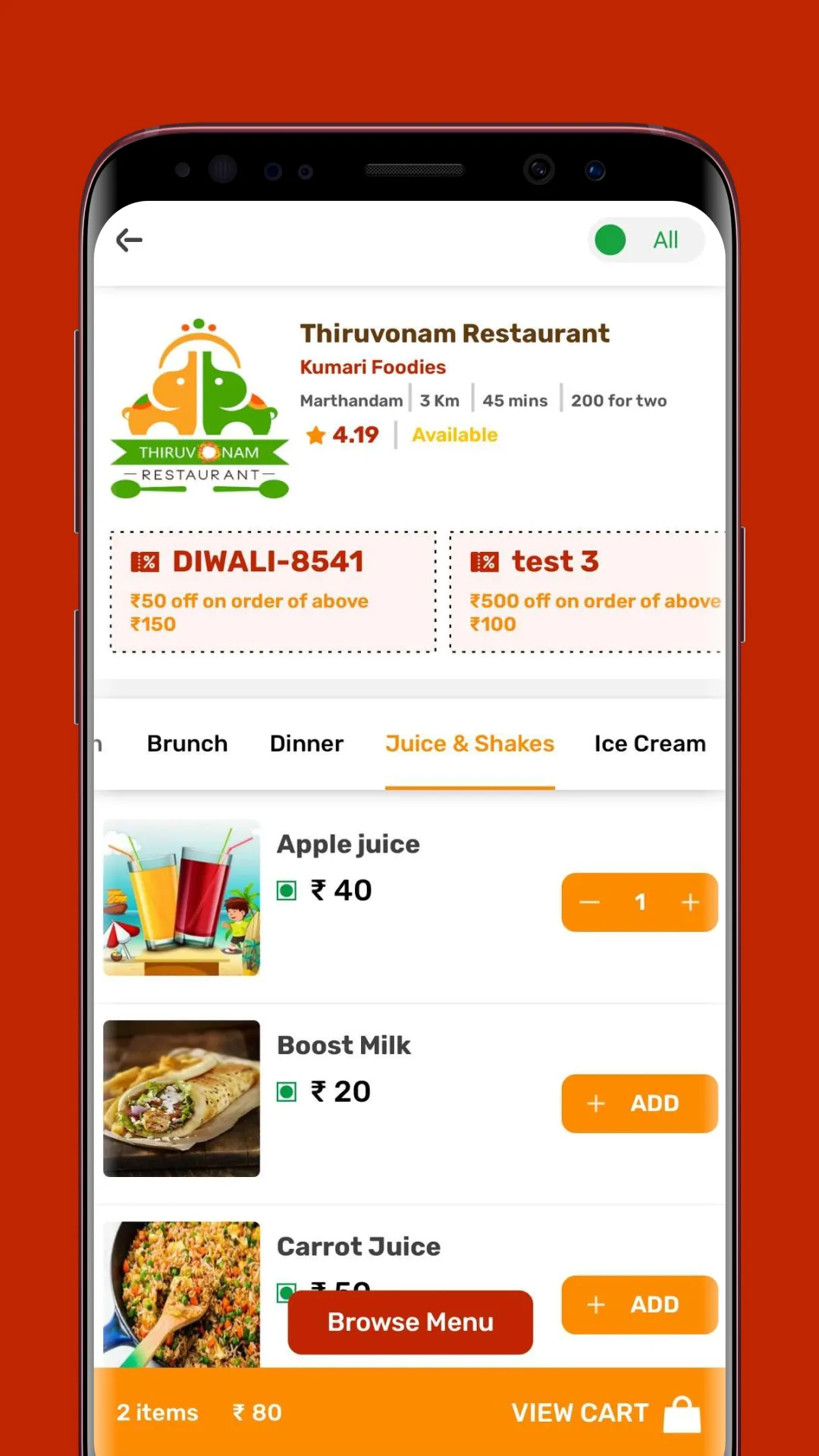 Kumari Foodie Online Delivery | Indus Appstore | Screenshot