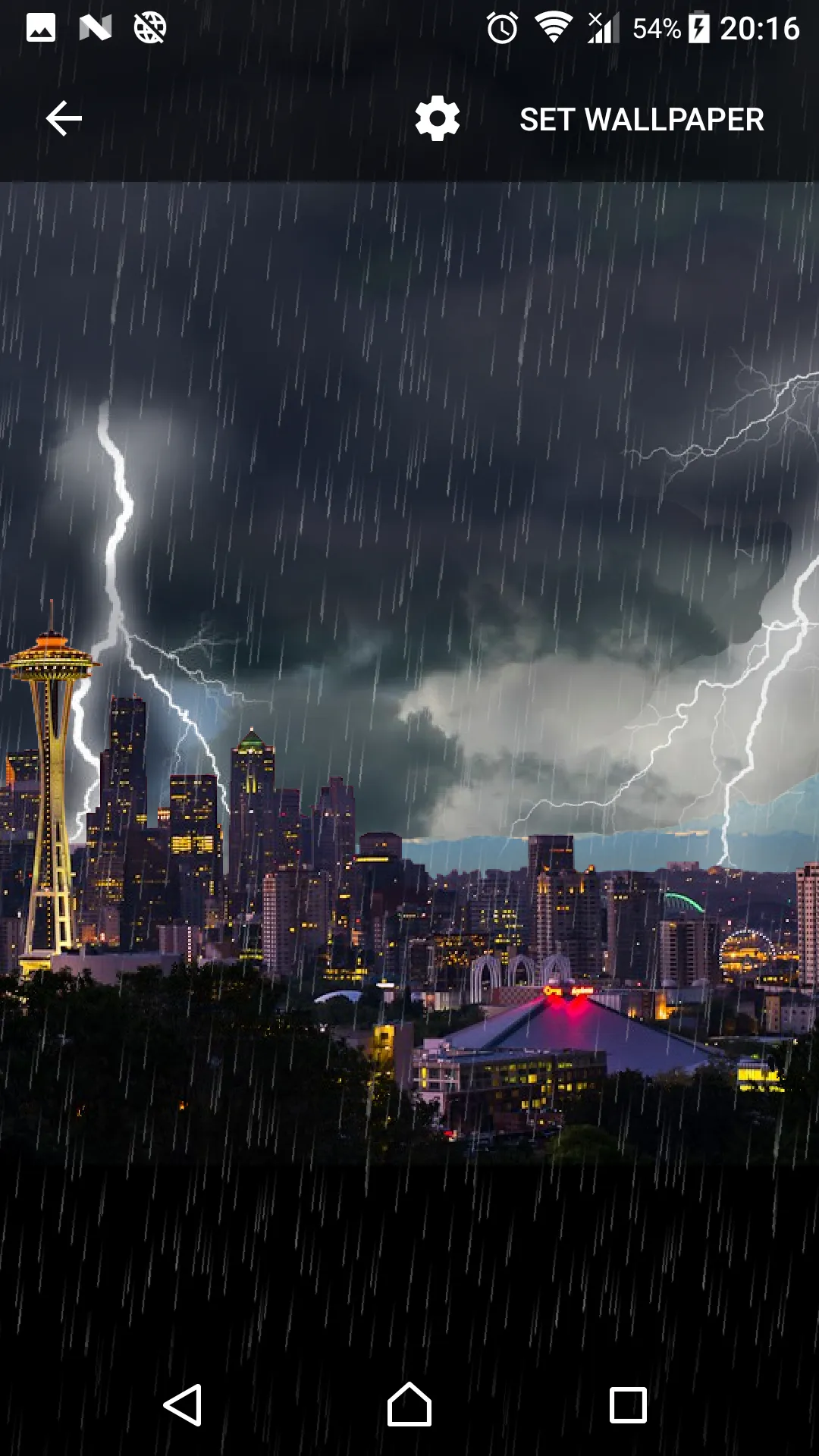 Thunderstorm Seattle - LWP | Indus Appstore | Screenshot