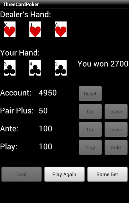 Three Card Poker | Indus Appstore | Screenshot