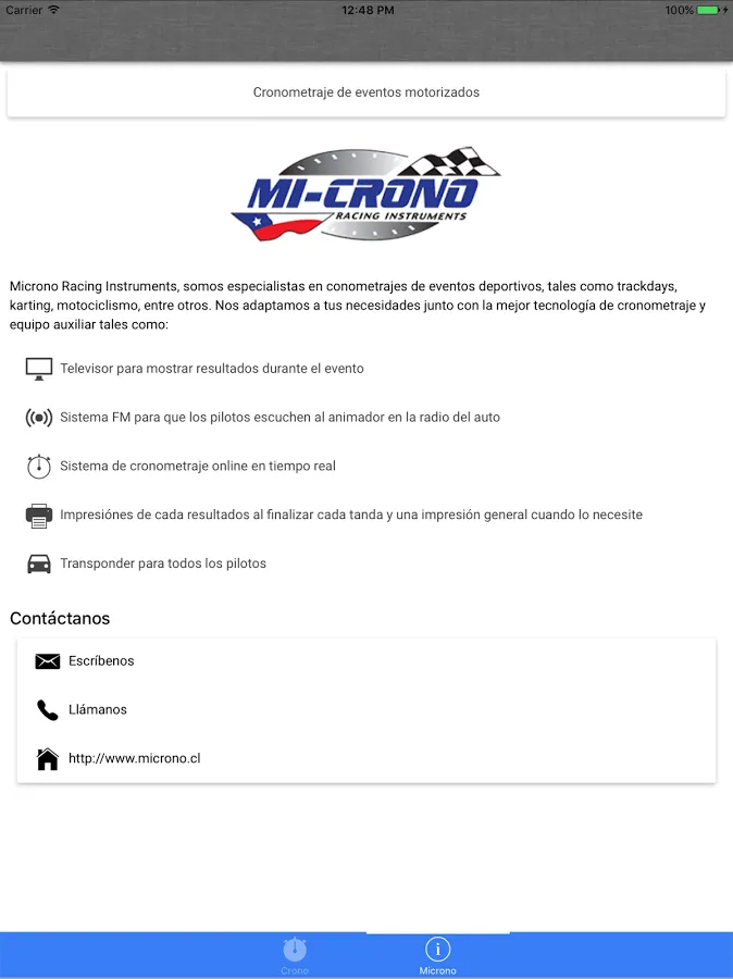 Microno - Mi Crono en Línea | Indus Appstore | Screenshot