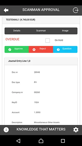 SCANMAN JDE INVOICE APPROVAL | Indus Appstore | Screenshot