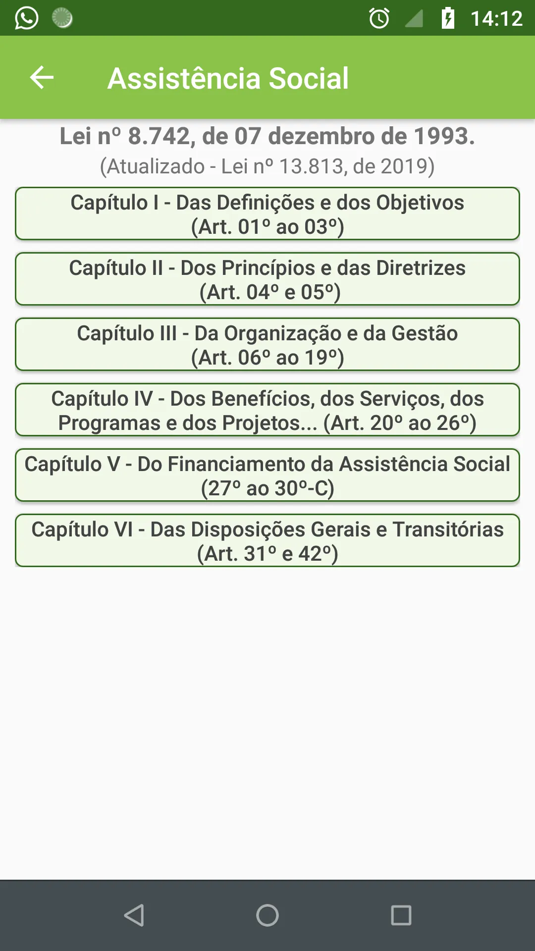 Lei nº 8742 Assistência Social | Indus Appstore | Screenshot