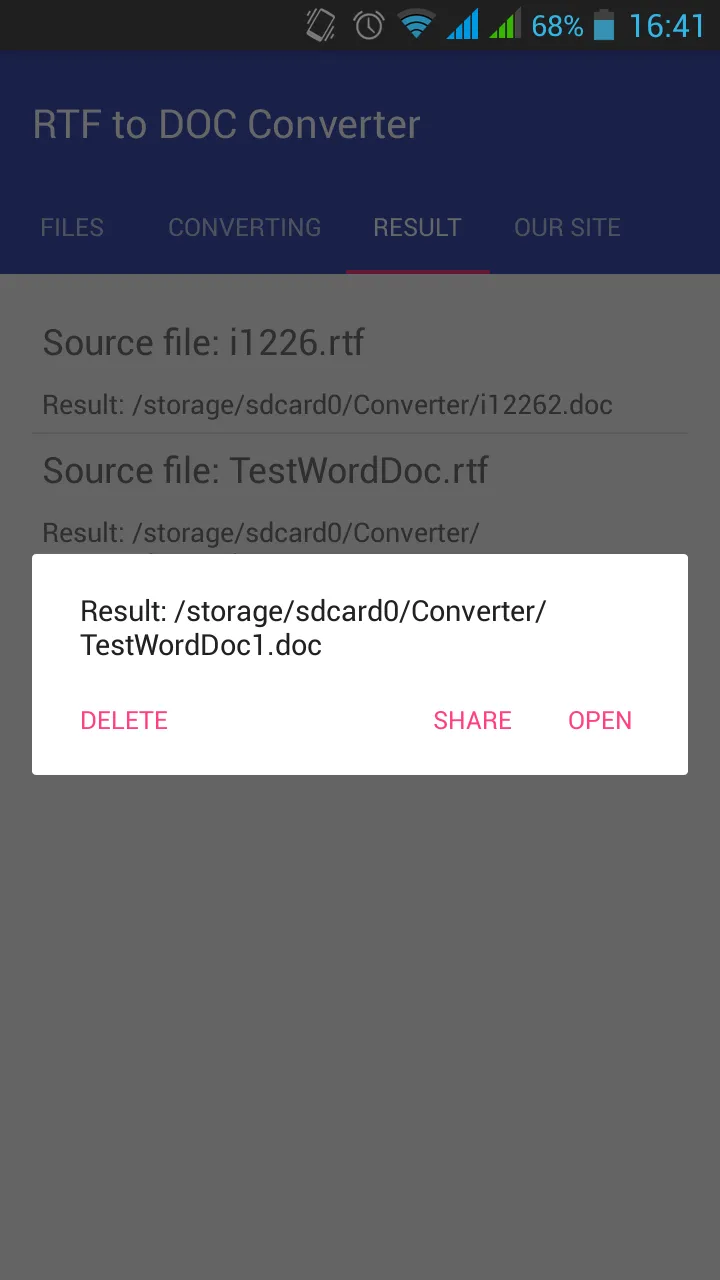 RTF to DOC Converter | Indus Appstore | Screenshot