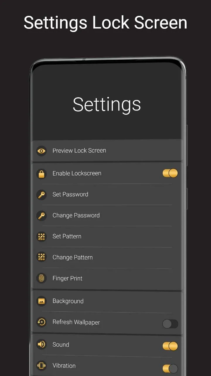 Pure Gold Lock Screen | Indus Appstore | Screenshot