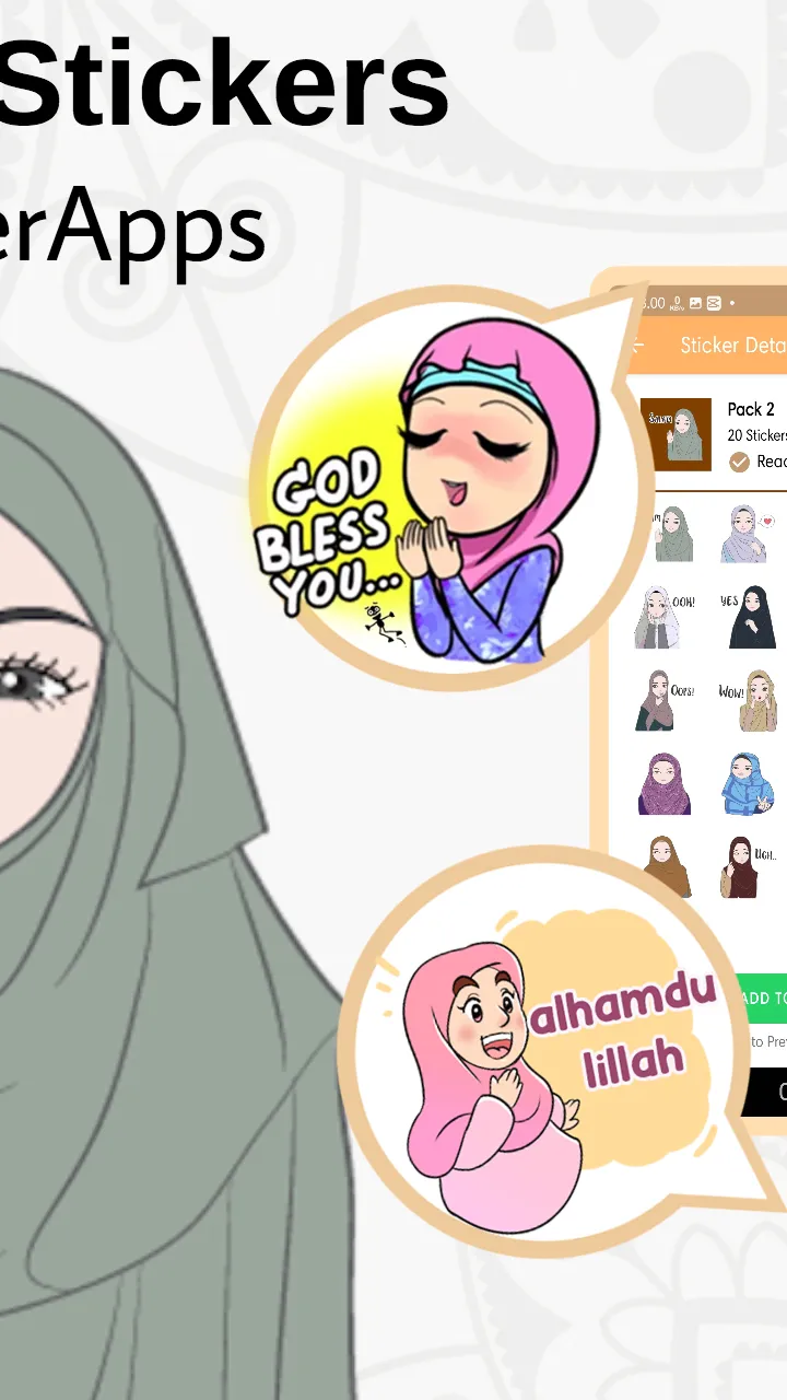 Hijab Sticker for Whatsapp | Indus Appstore | Screenshot