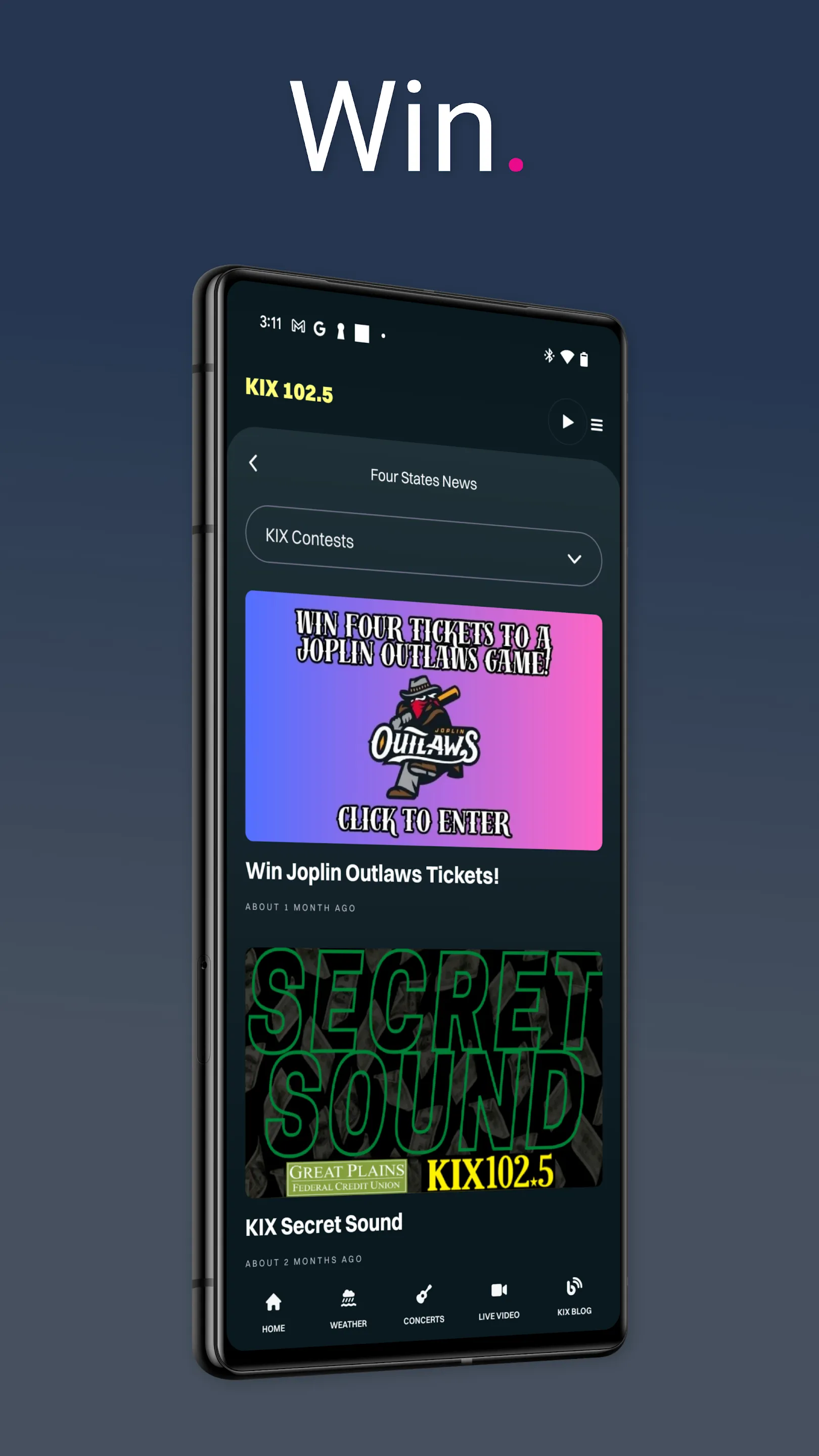 KIX 102.5 | Indus Appstore | Screenshot