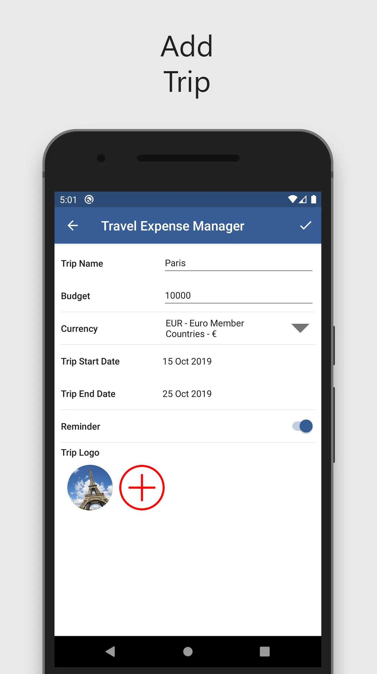 Travel Expense Manager | Indus Appstore | Screenshot