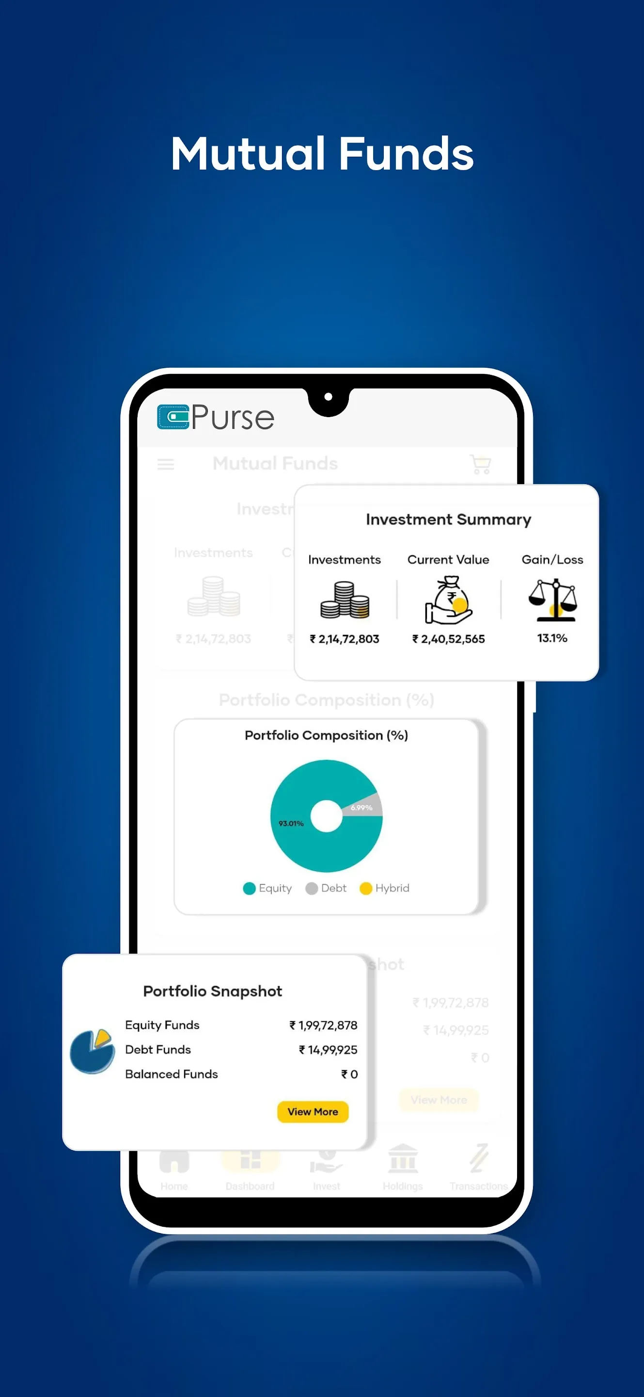 Purse: MF, FD, NPS & Insurance | Indus Appstore | Screenshot