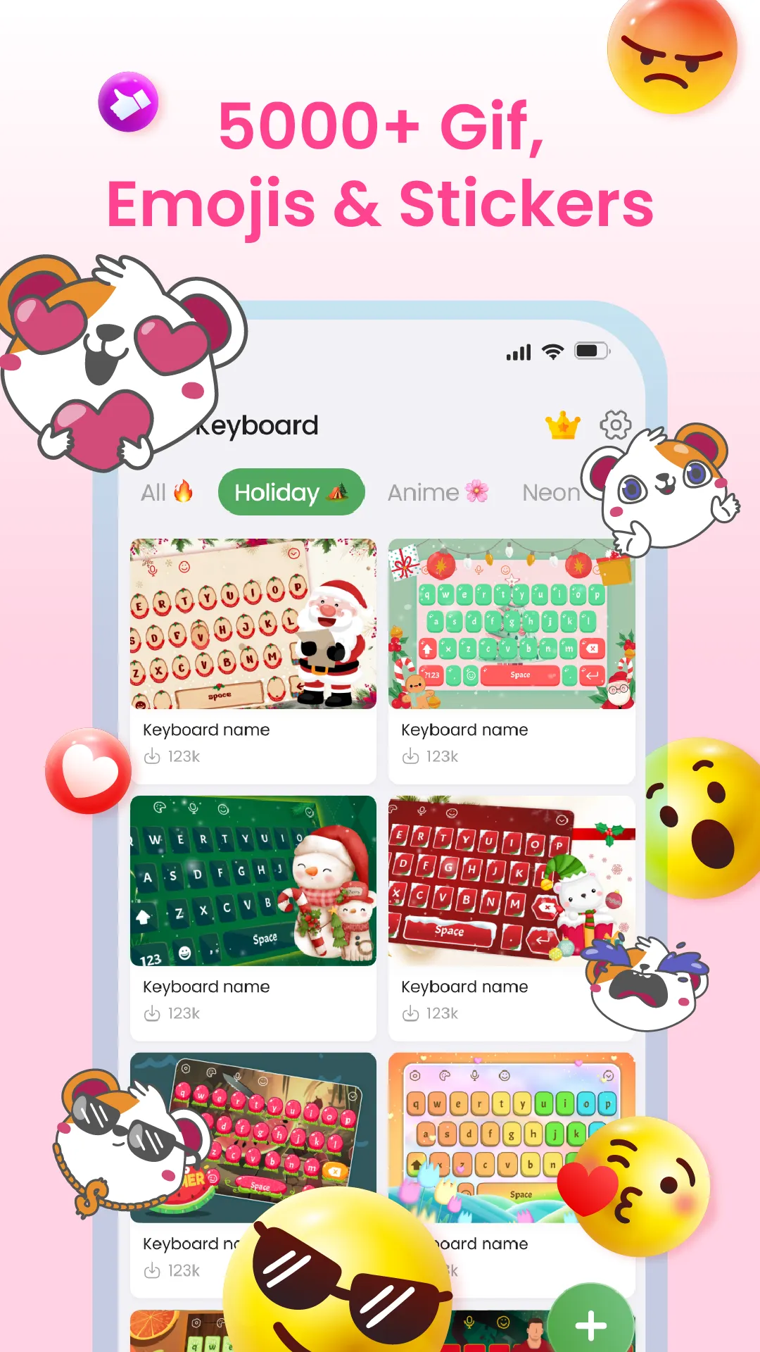 Keyboard Themes: Emoji & Fonts | Indus Appstore | Screenshot