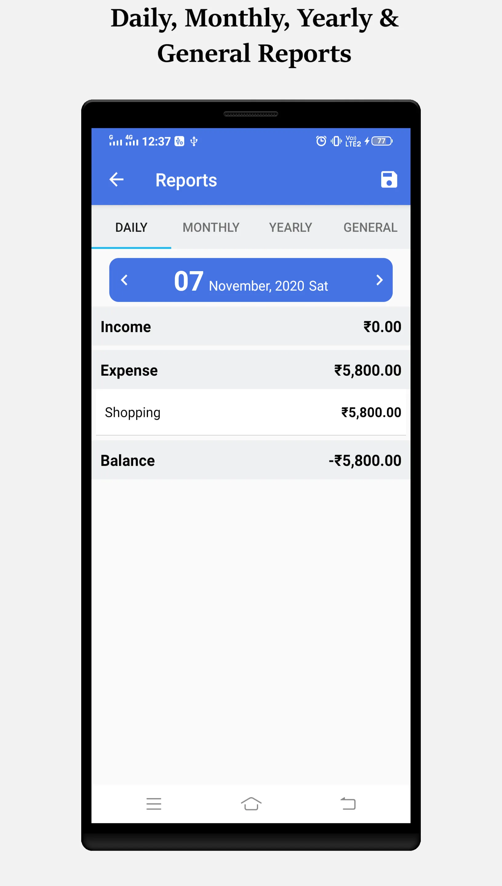 Daily Income Expense Manager | Indus Appstore | Screenshot