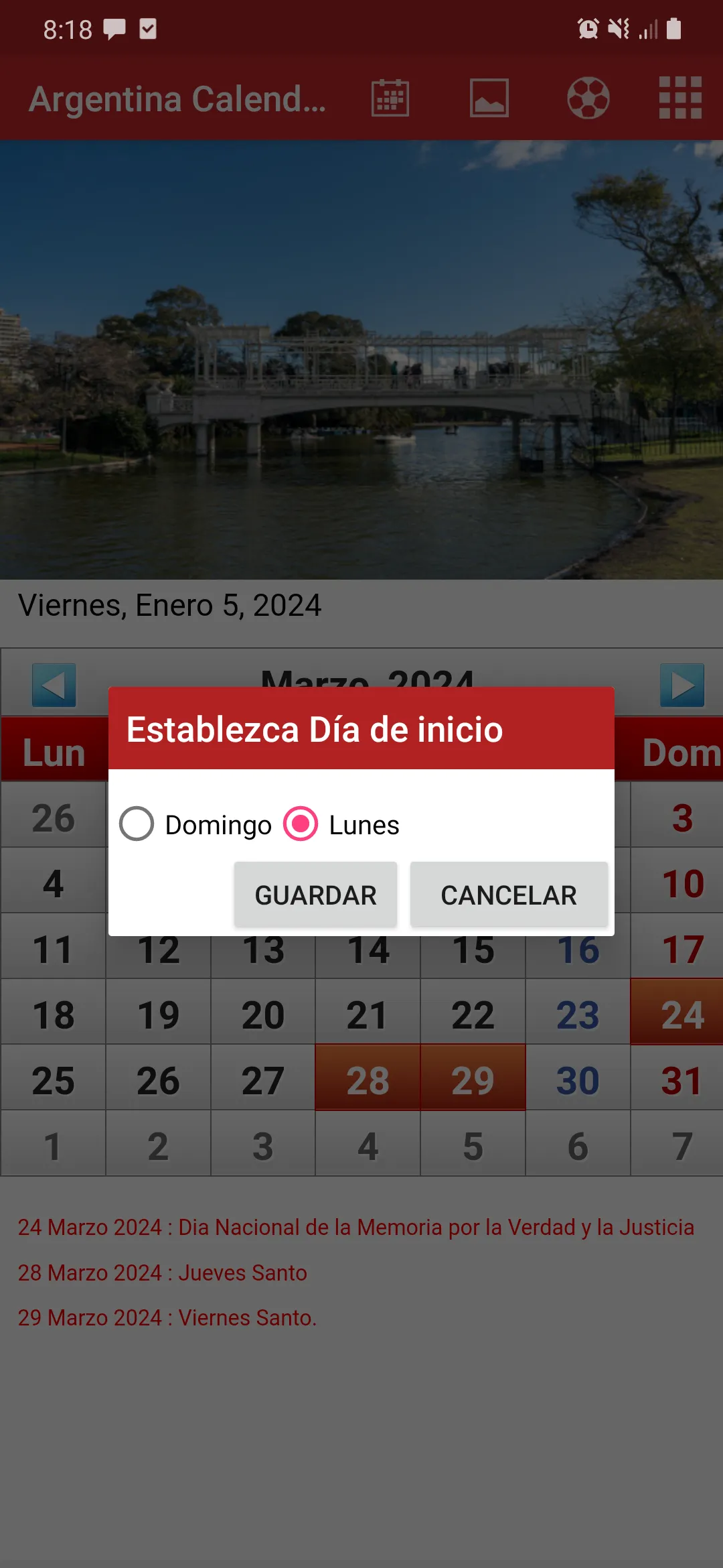 Argentina Calendario 2024 | Indus Appstore | Screenshot