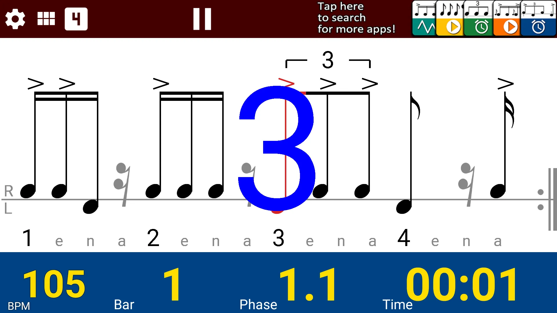 Drum Beat Metronome | Indus Appstore | Screenshot