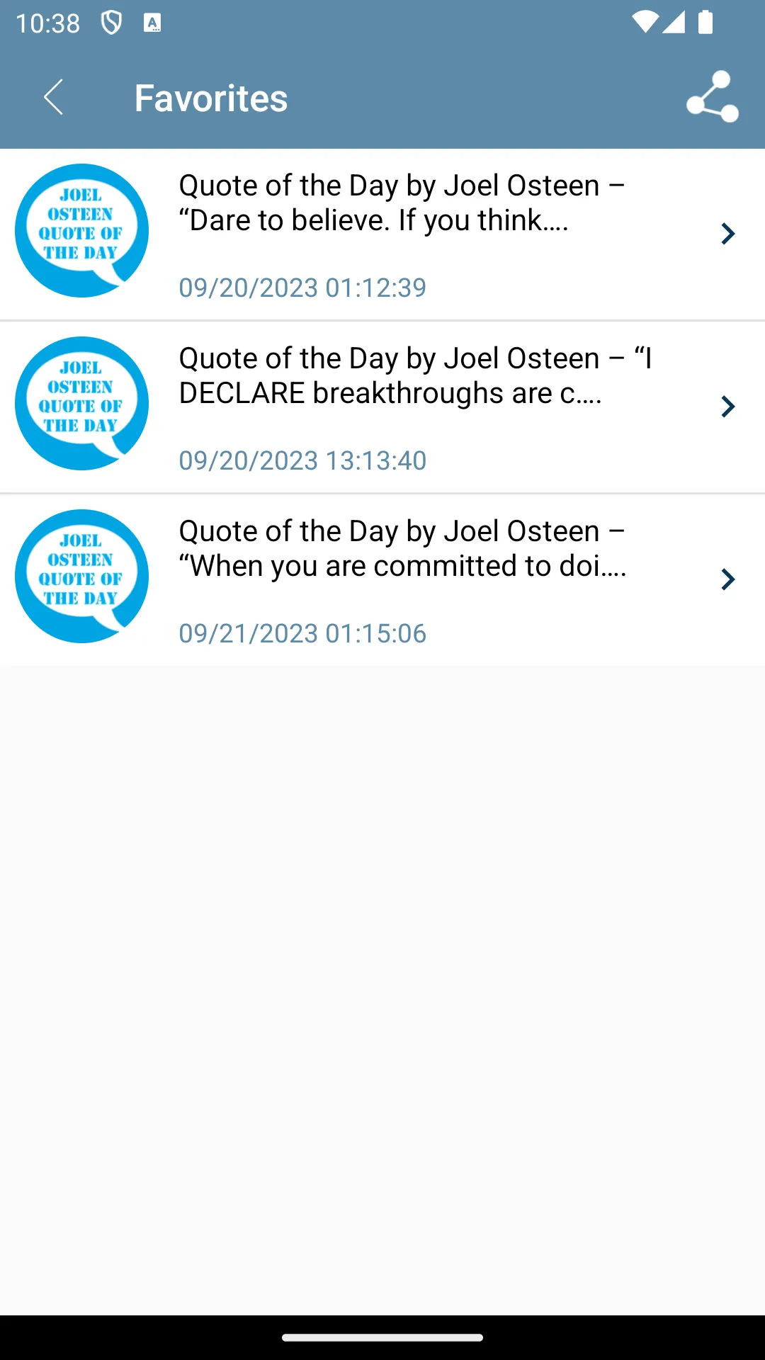 Joel Osteen Quote of the Day | Indus Appstore | Screenshot