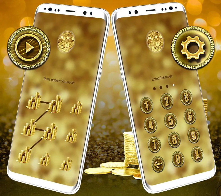 Gold Coin Launcher Theme | Indus Appstore | Screenshot