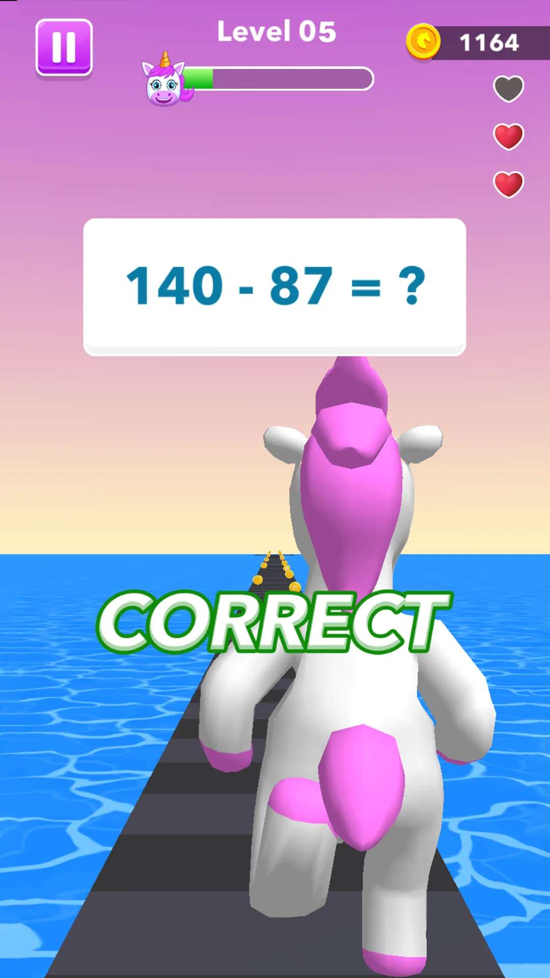 Unicorn Dash Game: Math Runner | Indus Appstore | Screenshot