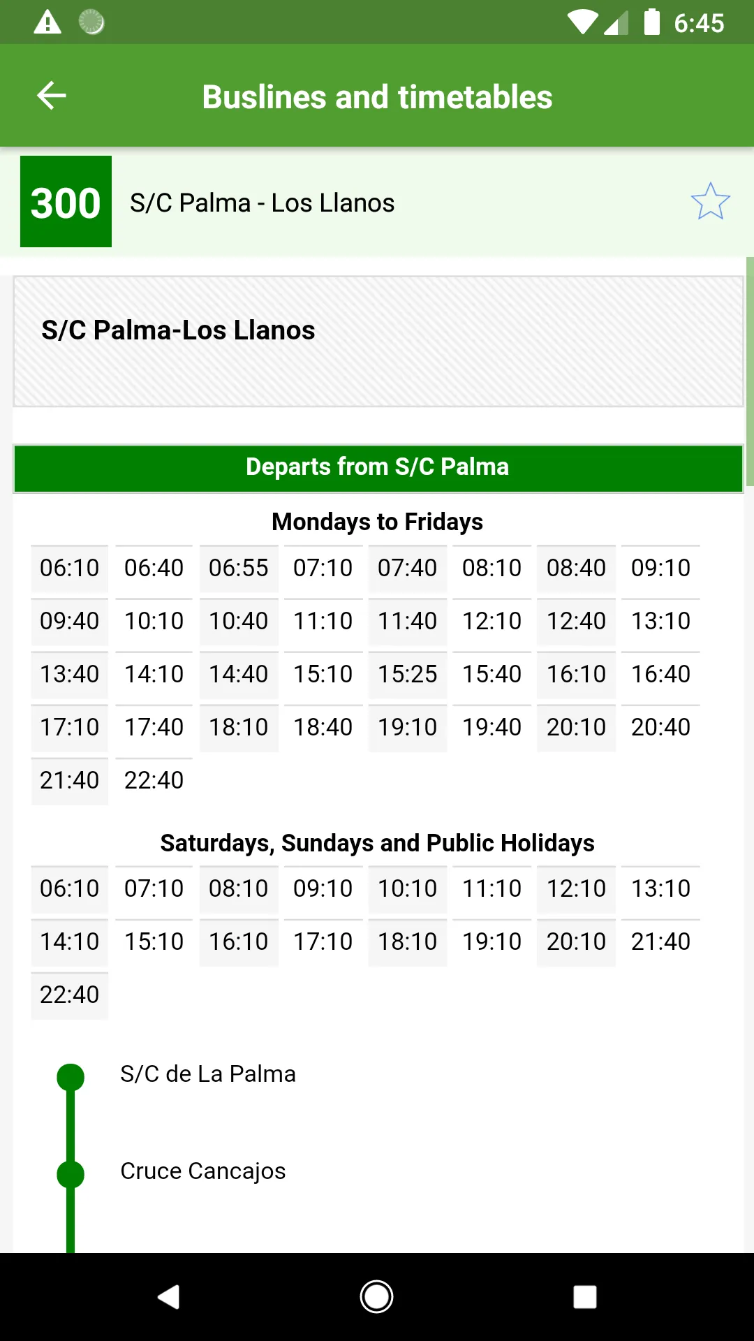 Transportes Insular La Palma | Indus Appstore | Screenshot