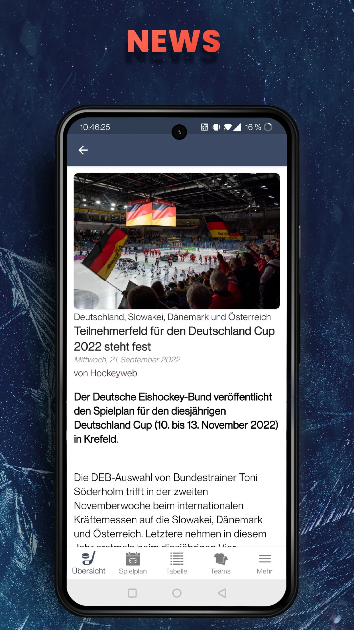 Hockeyweb - die Eishockey App | Indus Appstore | Screenshot