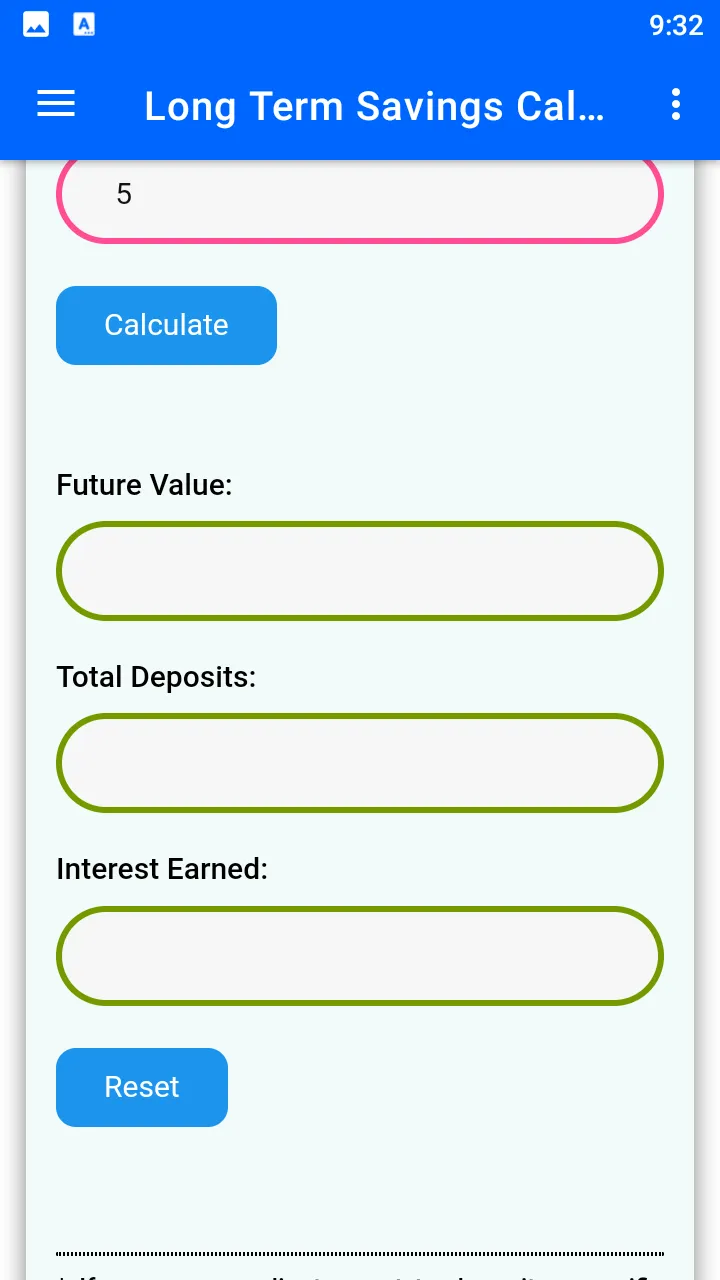 Long Term Savings Calculator | Indus Appstore | Screenshot