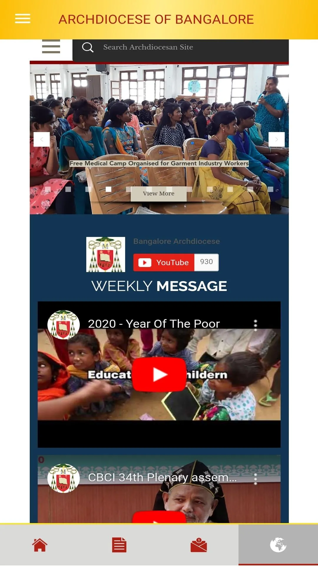 ARCHDIOCESE OF BANGALORE | Indus Appstore | Screenshot