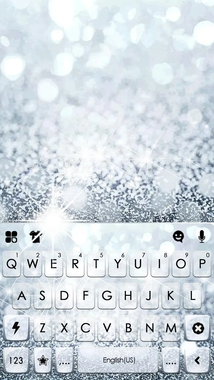 Silver Sparkles Keyboard Backg | Indus Appstore | Screenshot