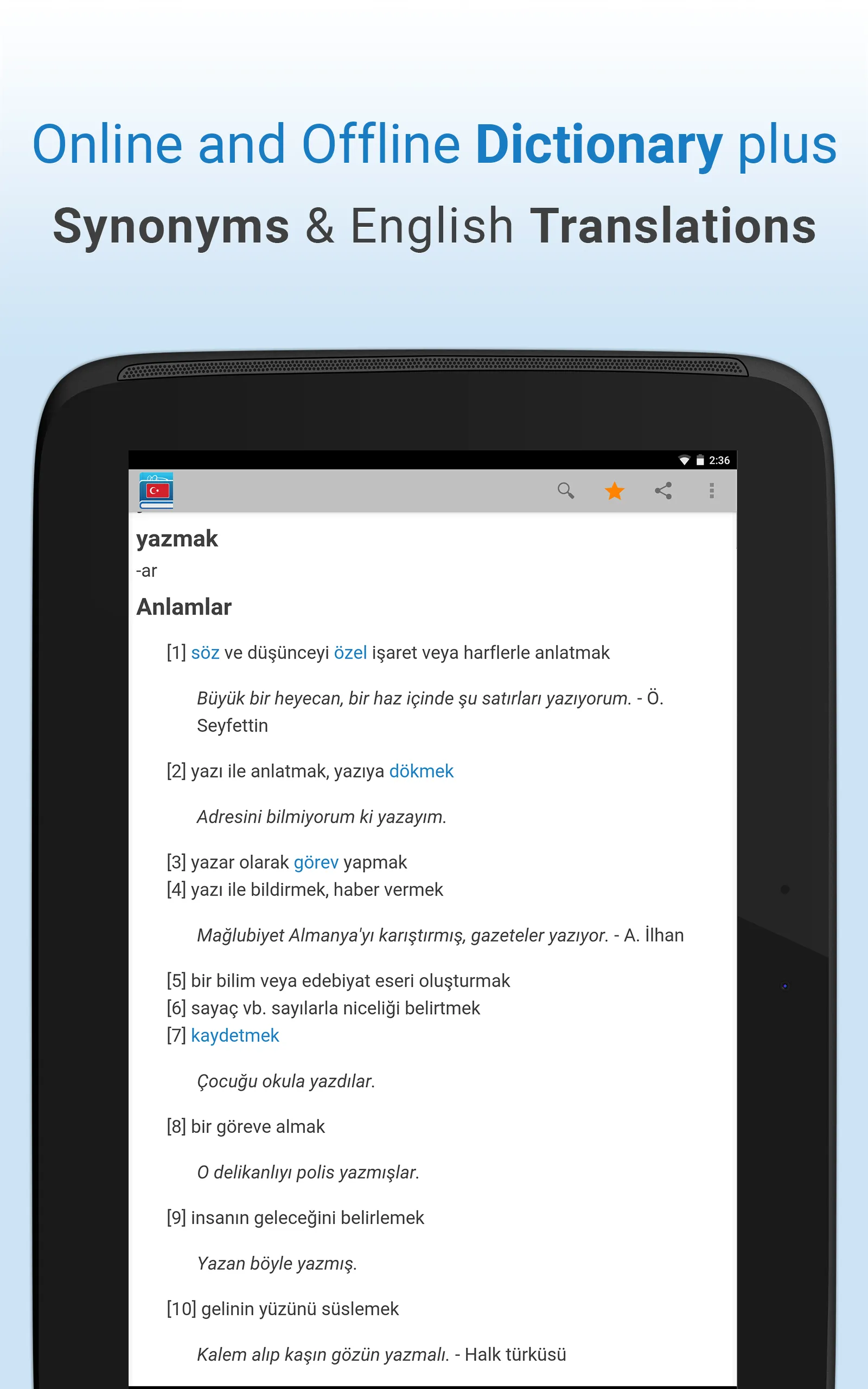 Turkish Dictionary & Thesaurus | Indus Appstore | Screenshot