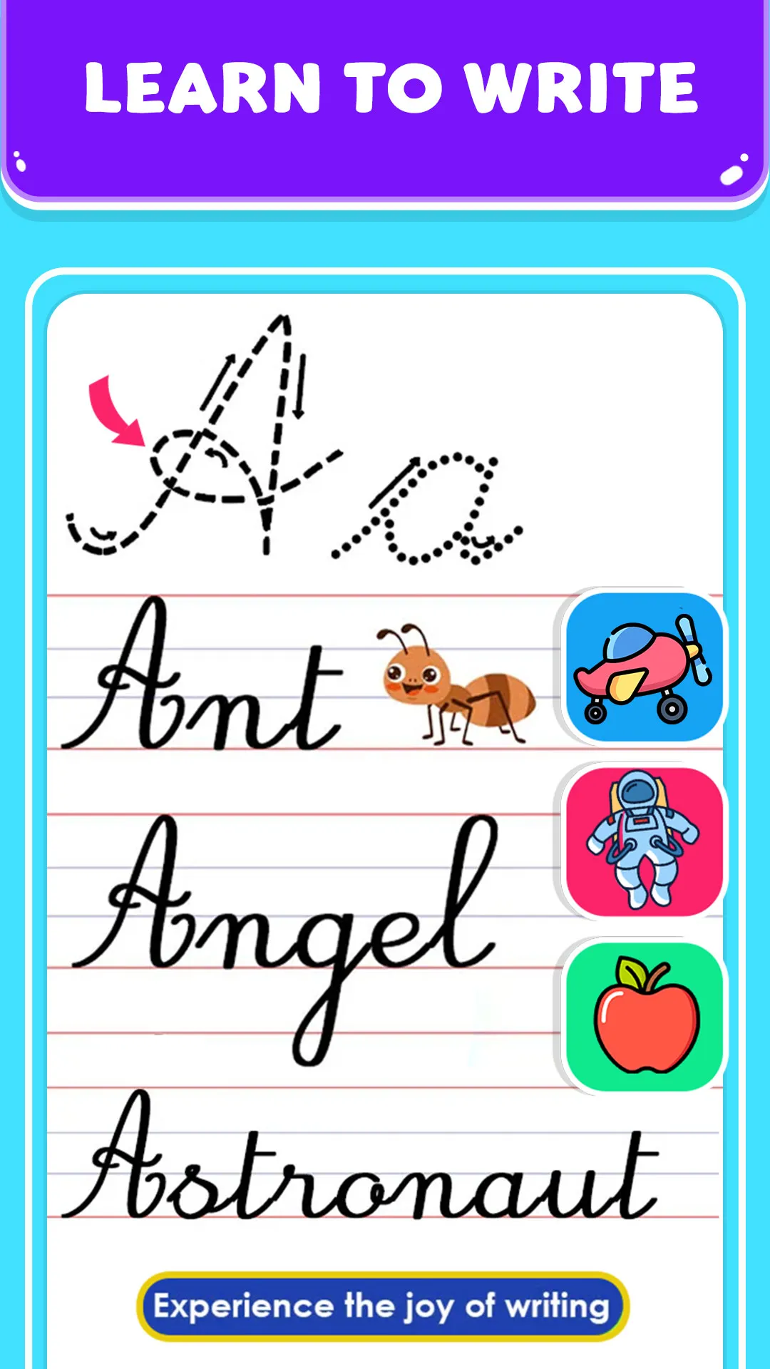 English Cursive Writing App | Indus Appstore | Screenshot