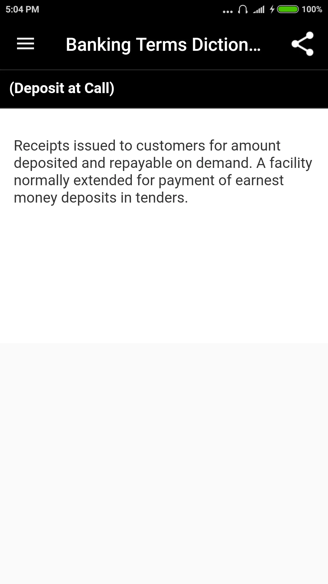 Banking Terms Dictionary | Indus Appstore | Screenshot