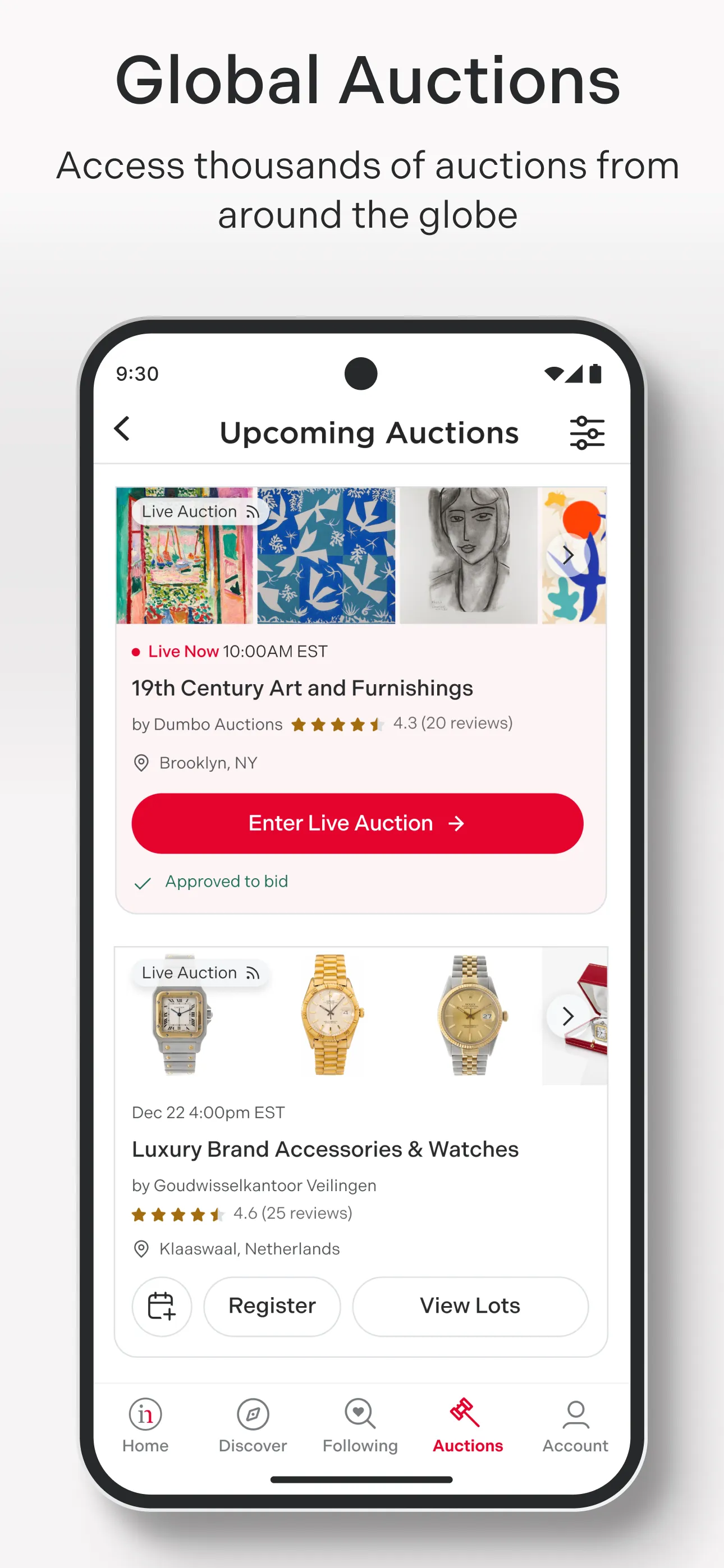 Invaluable Auctions: Bid Live | Indus Appstore | Screenshot