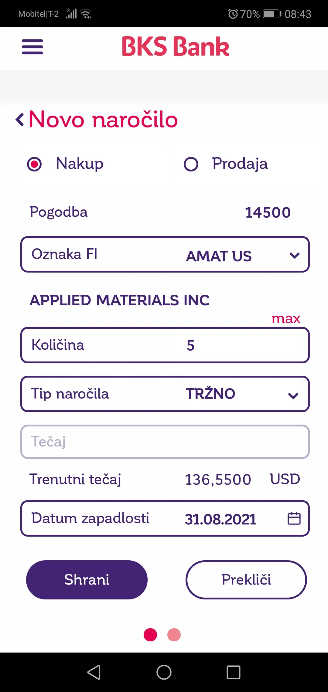 BKS mBroker Slovenija | Indus Appstore | Screenshot