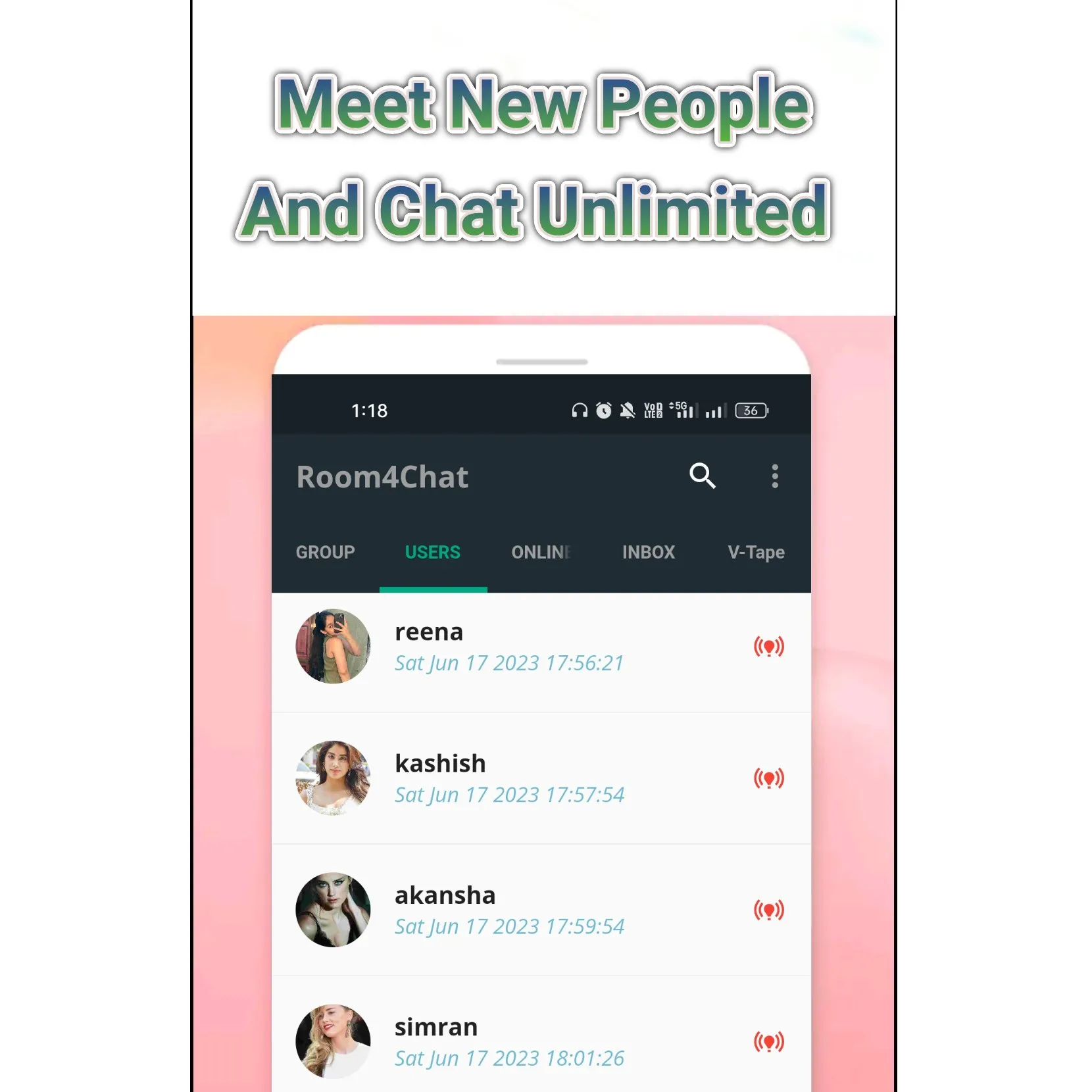 Room4chat -Chat with Girls & B | Indus Appstore | Screenshot